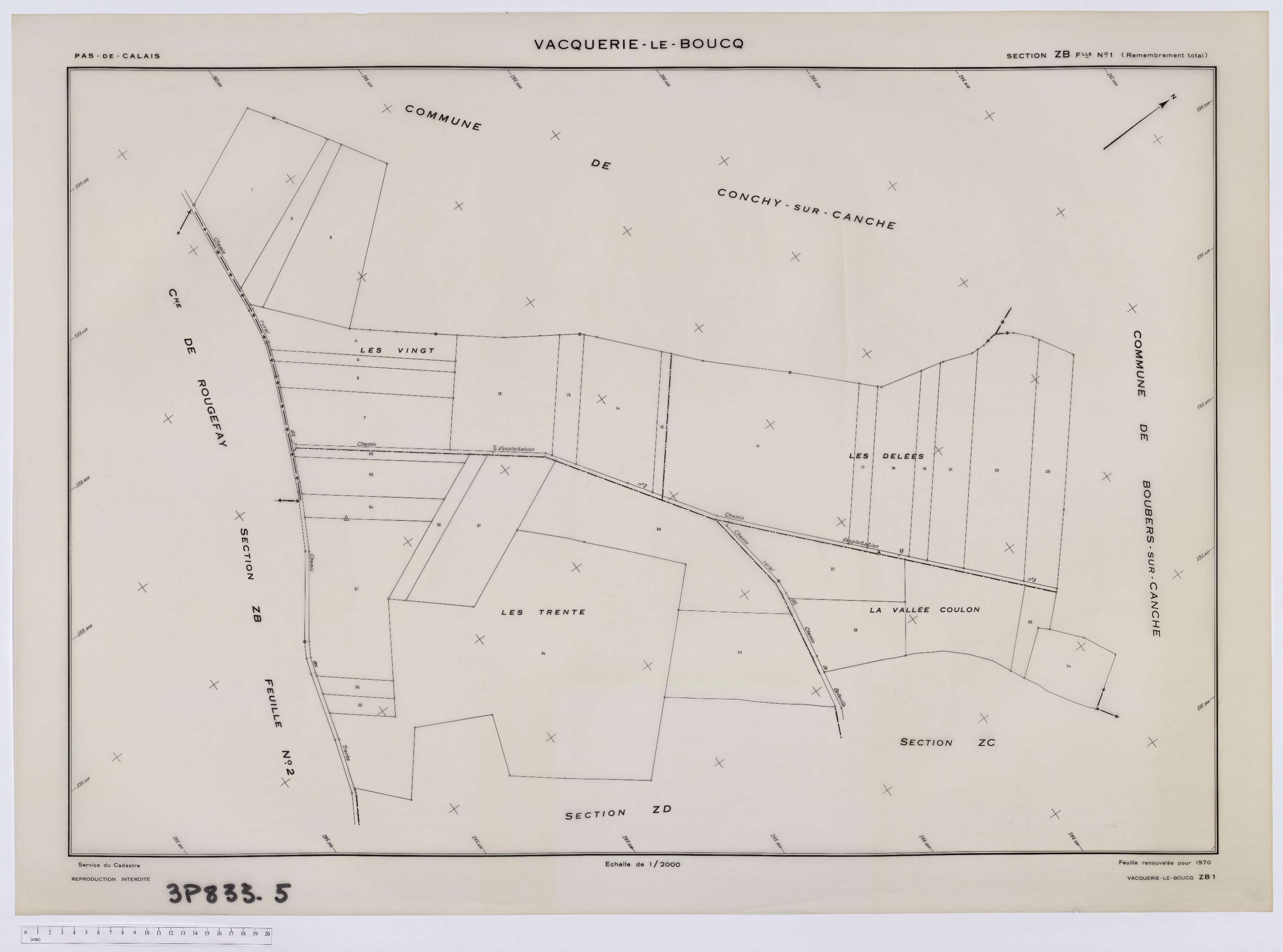 Vacquerie-le-Boucq - Section ZB, feuille 1.