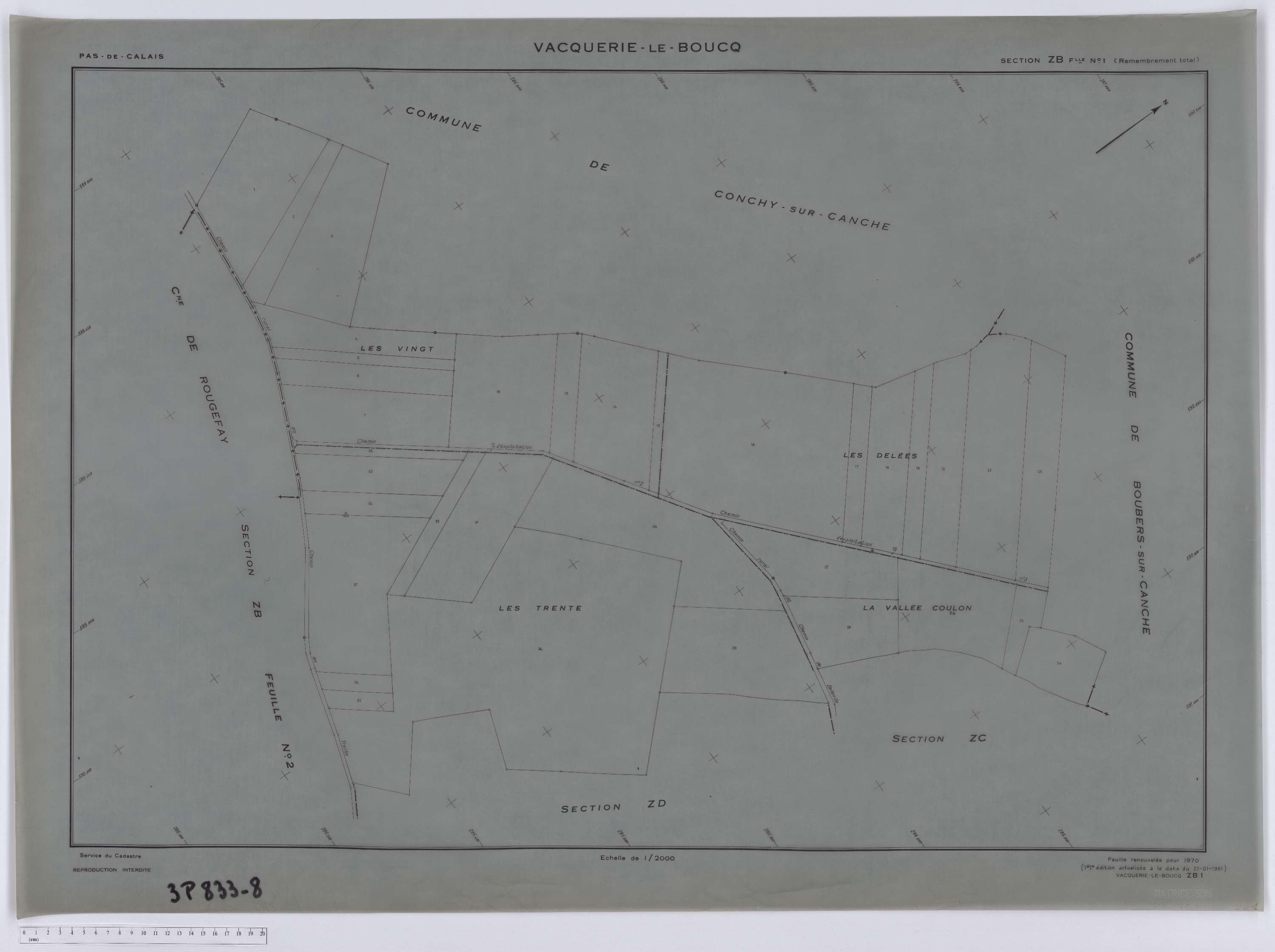 Vacquerie-le-Boucq - Section ZB, feuille 1.