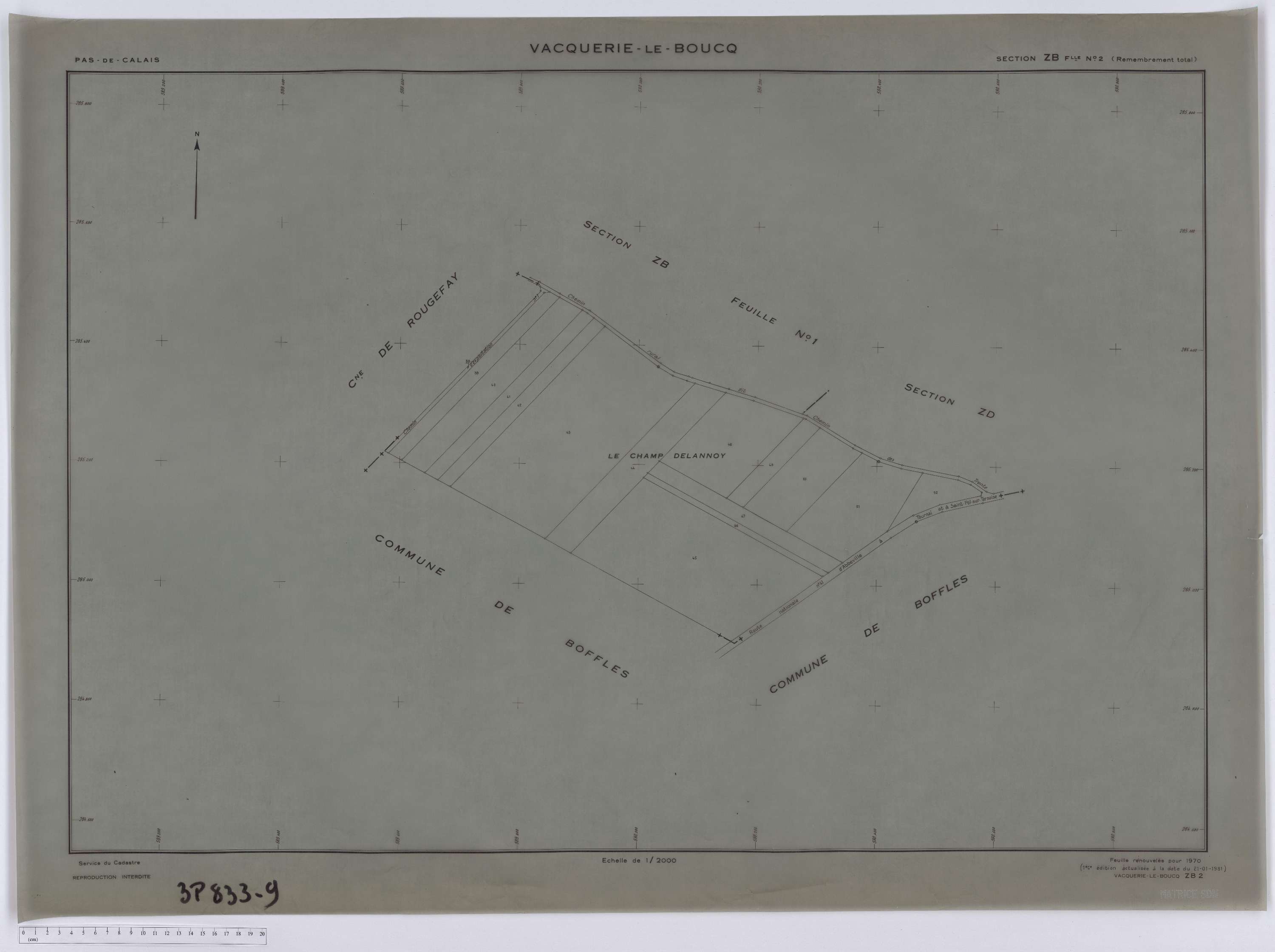 Vacquerie-le-Boucq - Section ZB, feuille 2.