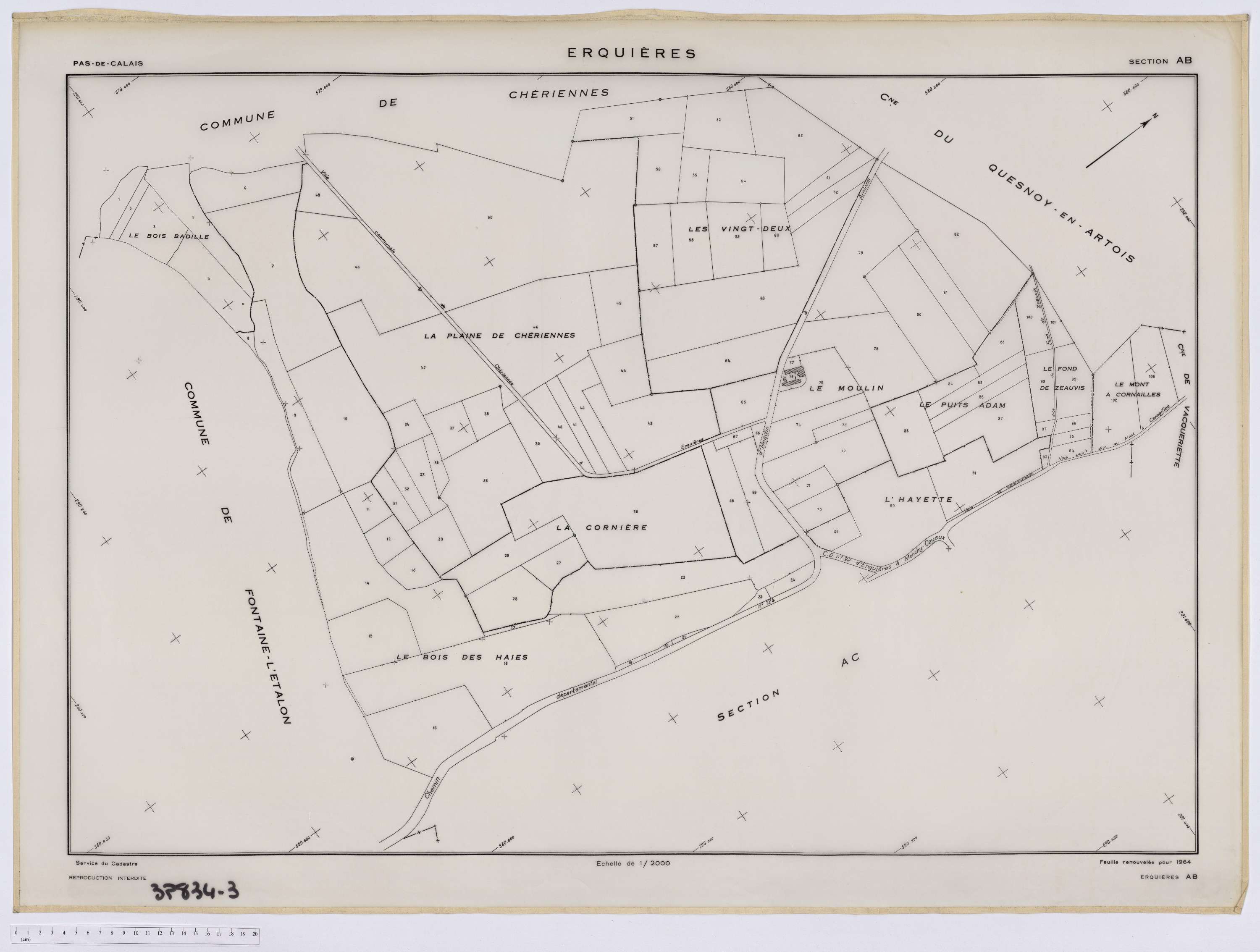 Vacqueriette-Erquières - Section AB.