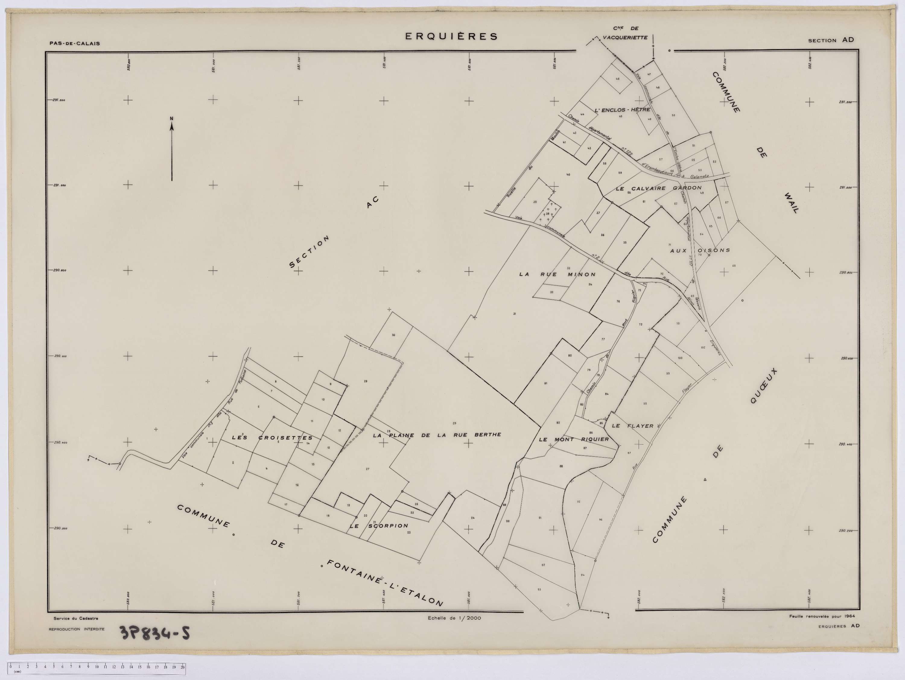 Vacqueriette-Erquières - Section AD.