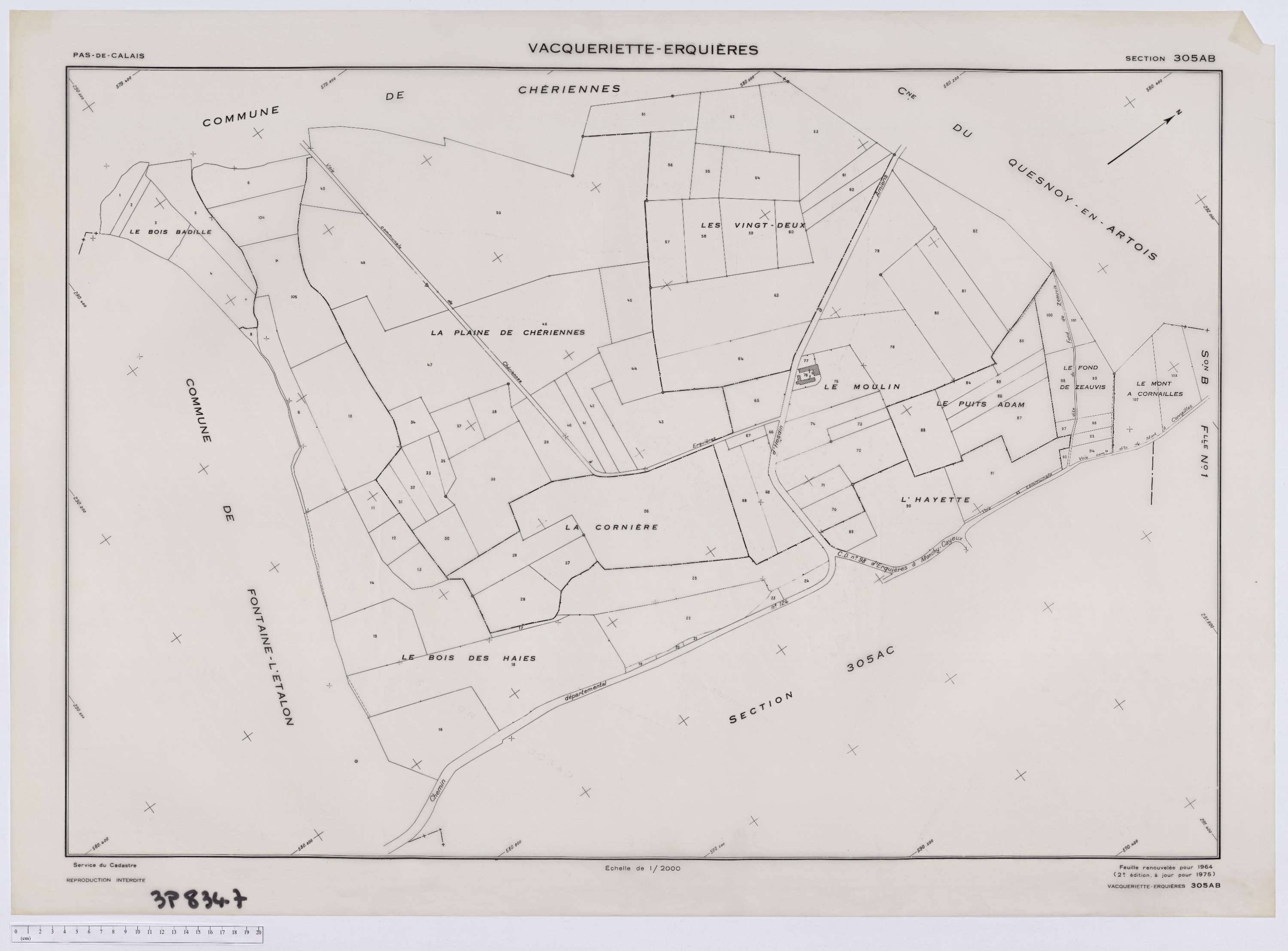 Vacqueriette-Erquières - Section AB.
