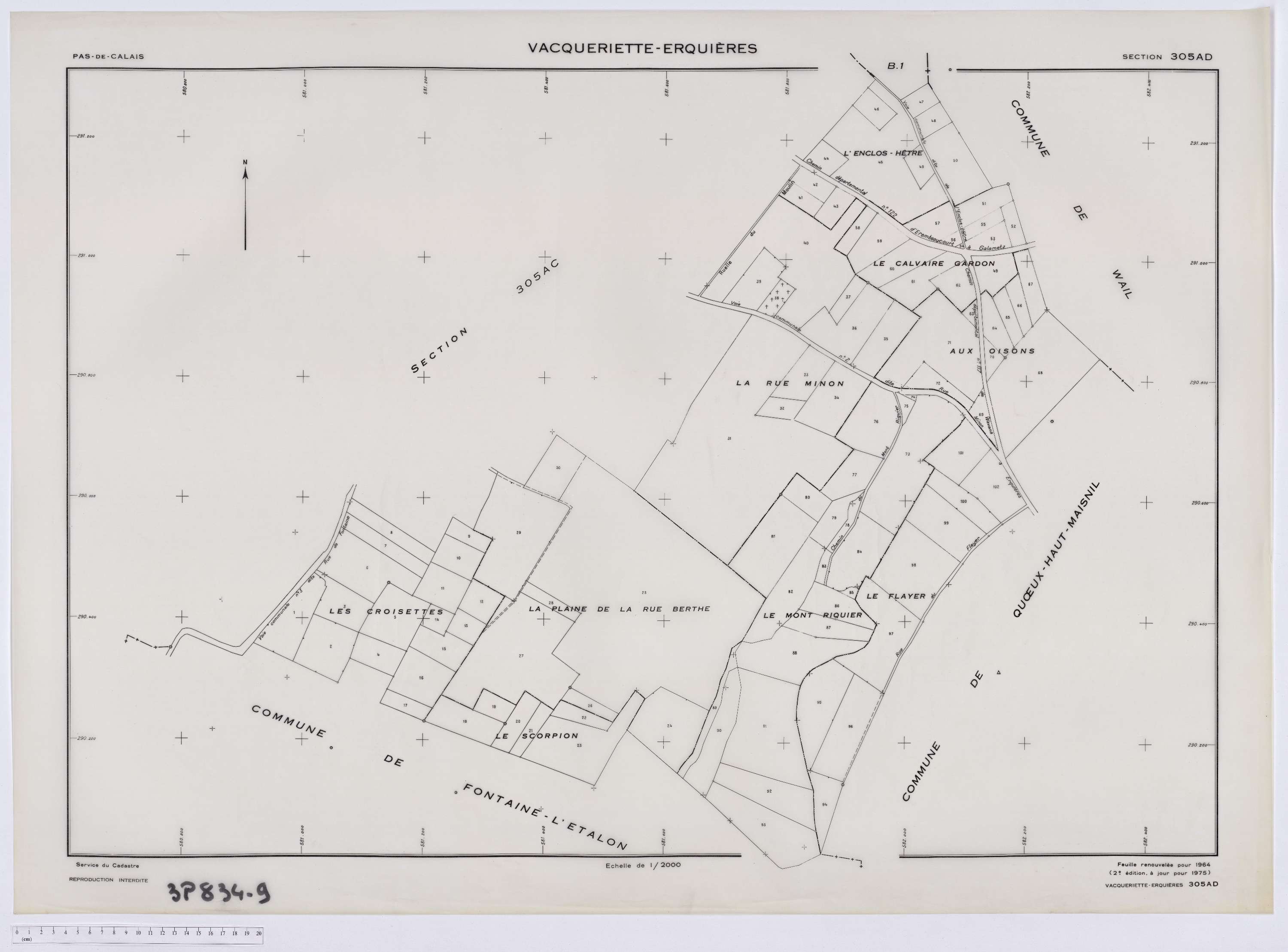 Vacqueriette-Erquières - Section AD.