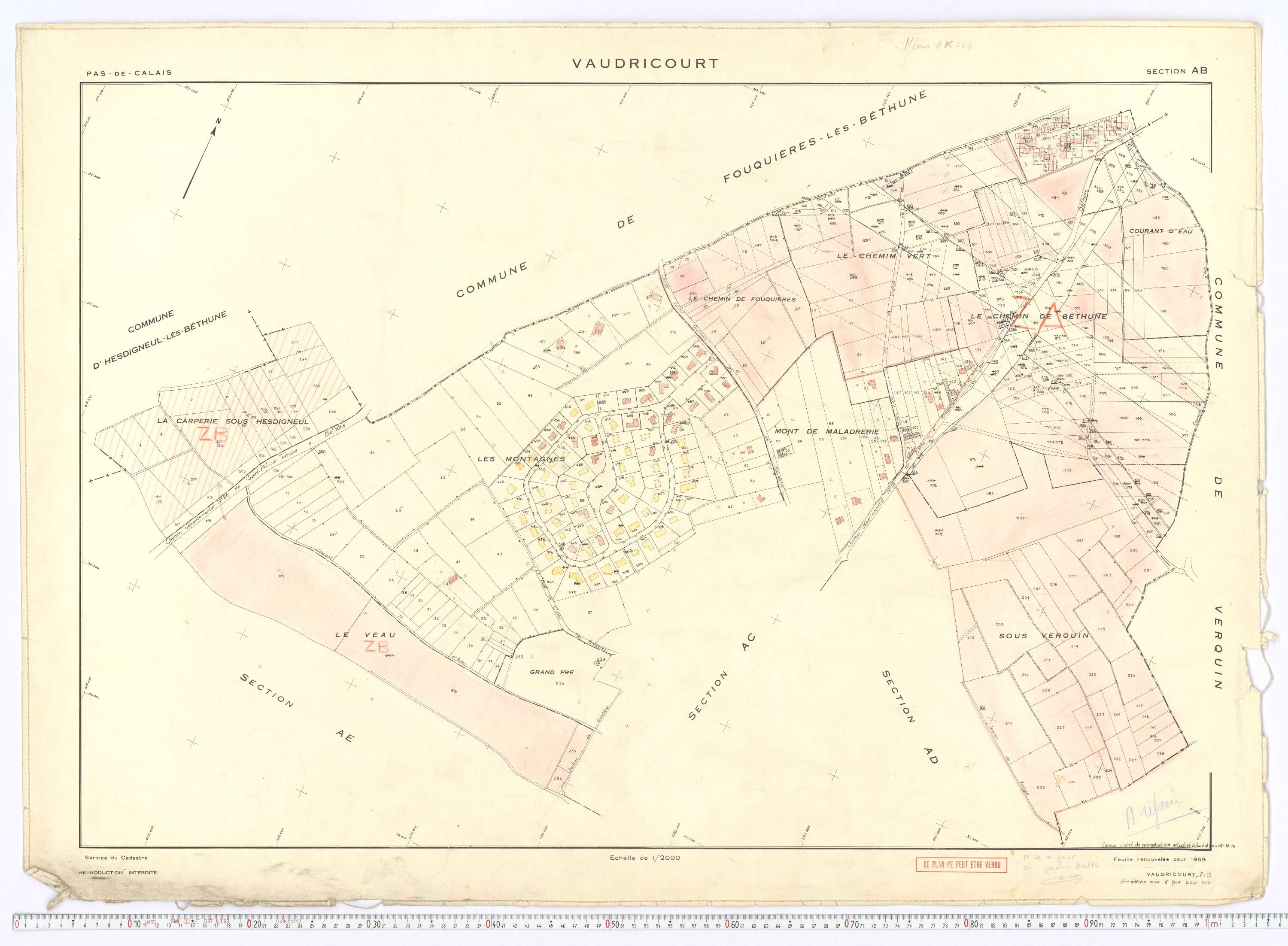 Vaudricourt - Section AB.