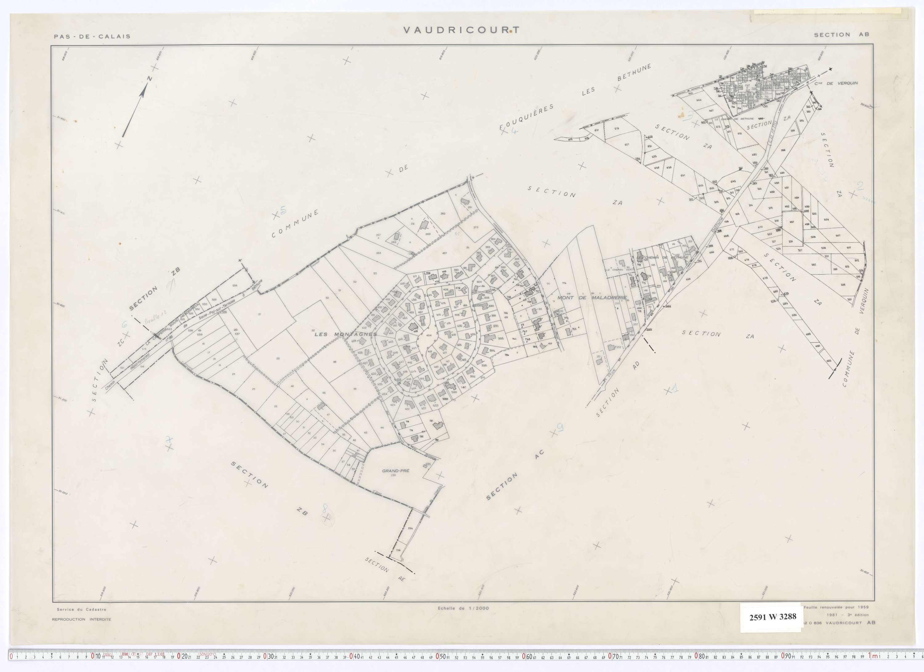 Vaudricourt - Section AB.