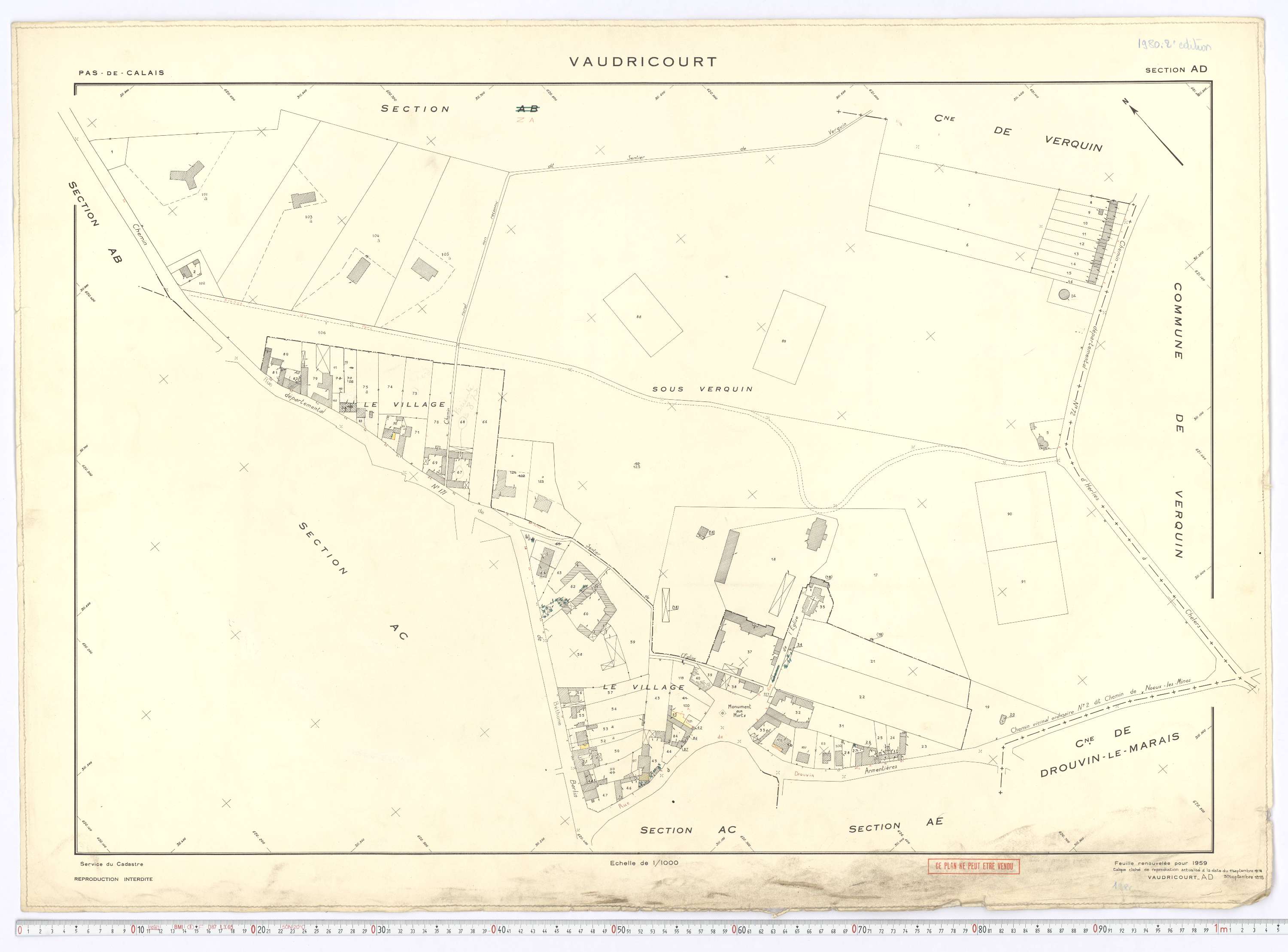 Vaudricourt - Section AD.
