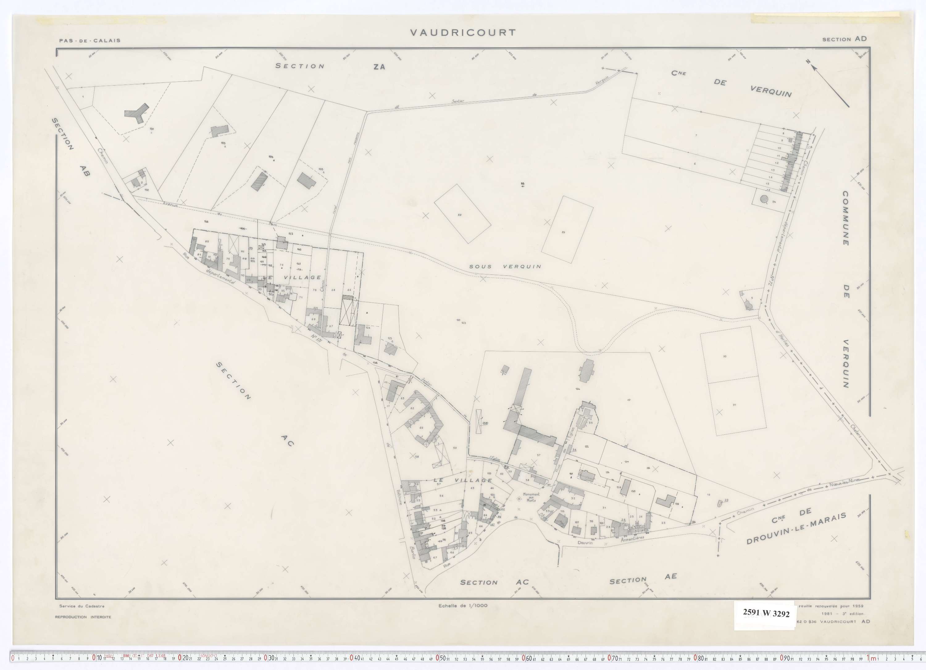 Vaudricourt - Section AD.