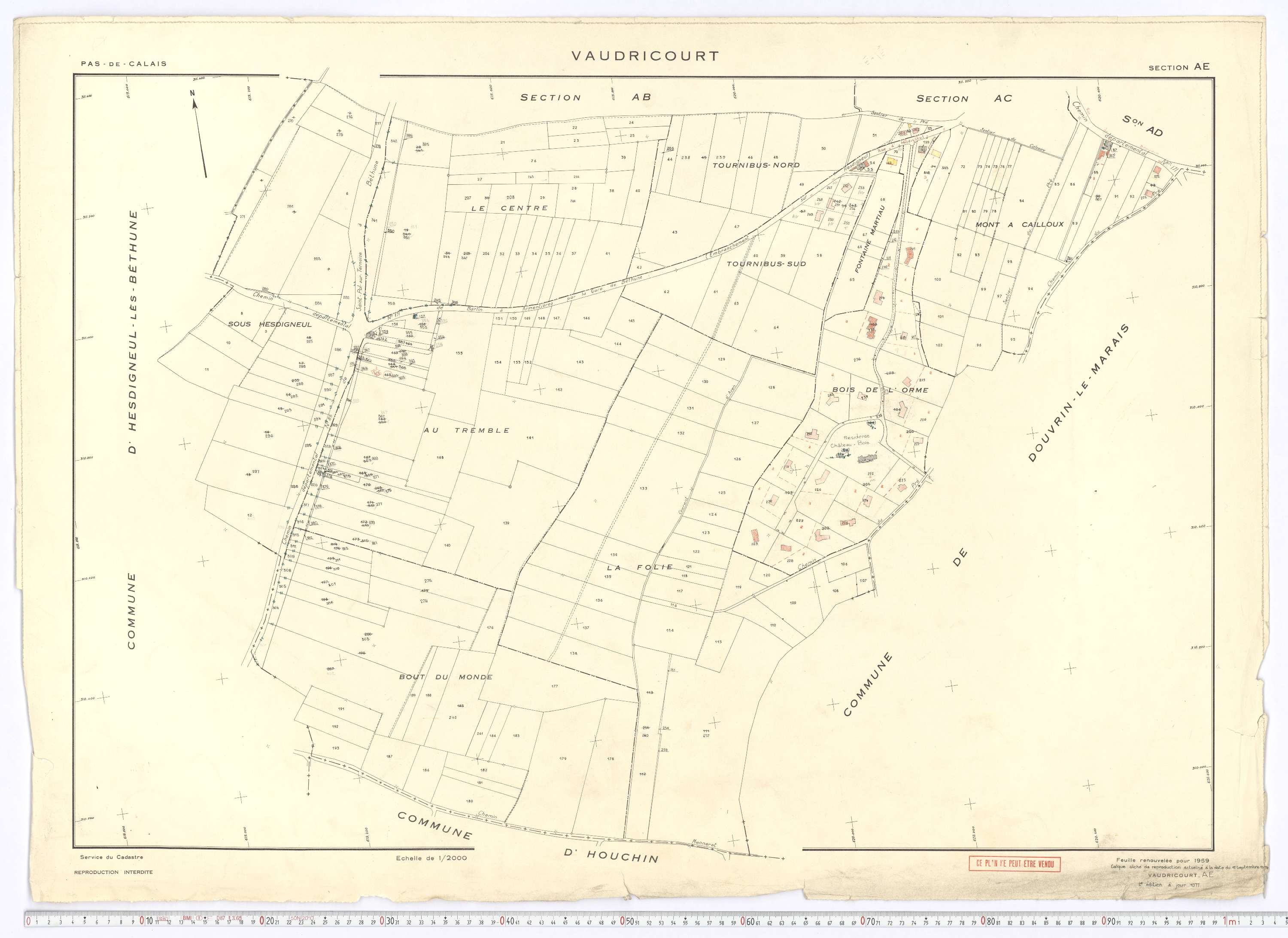 Vaudricourt - Section AE.