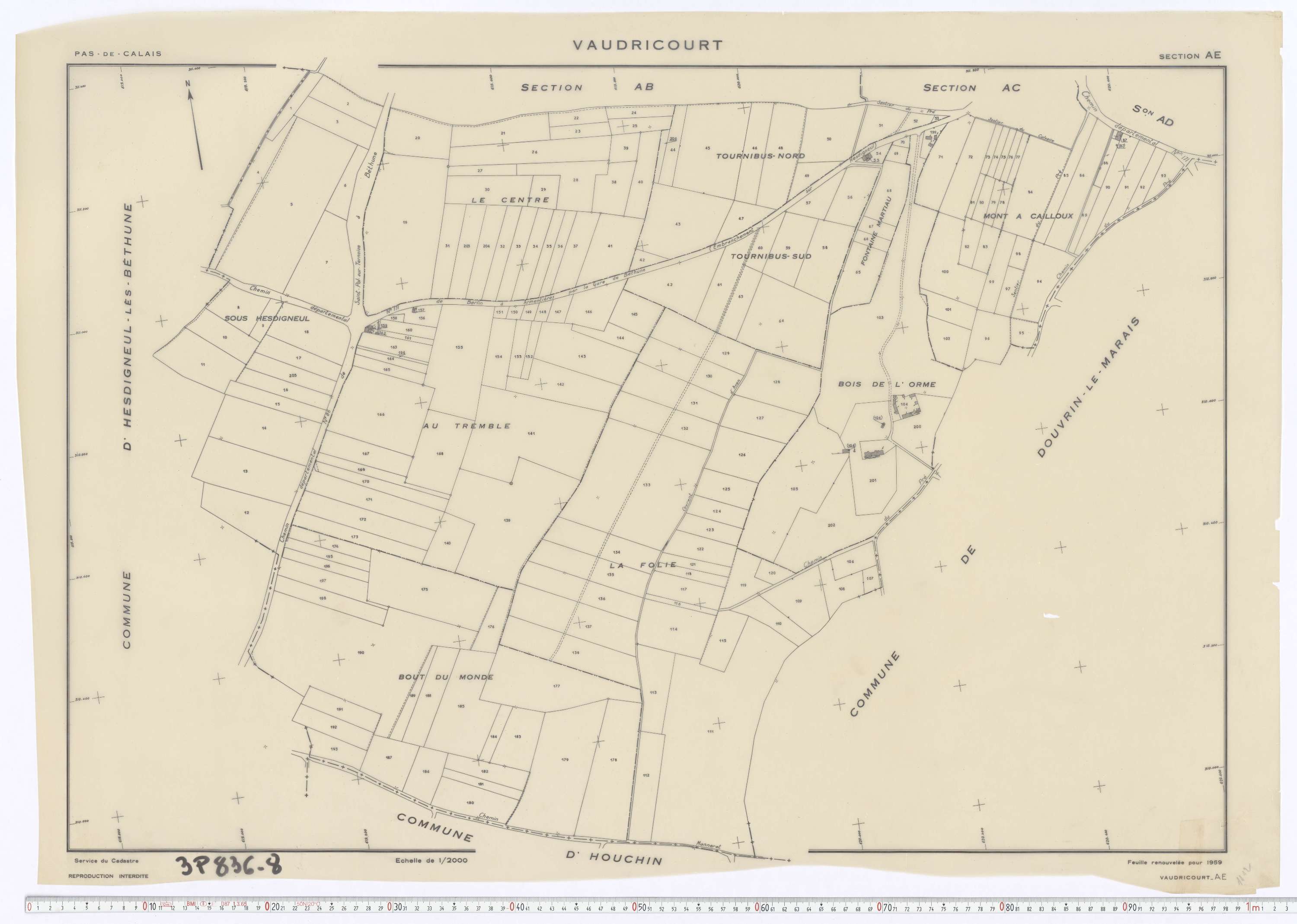 Vaudricourt - Section AE.