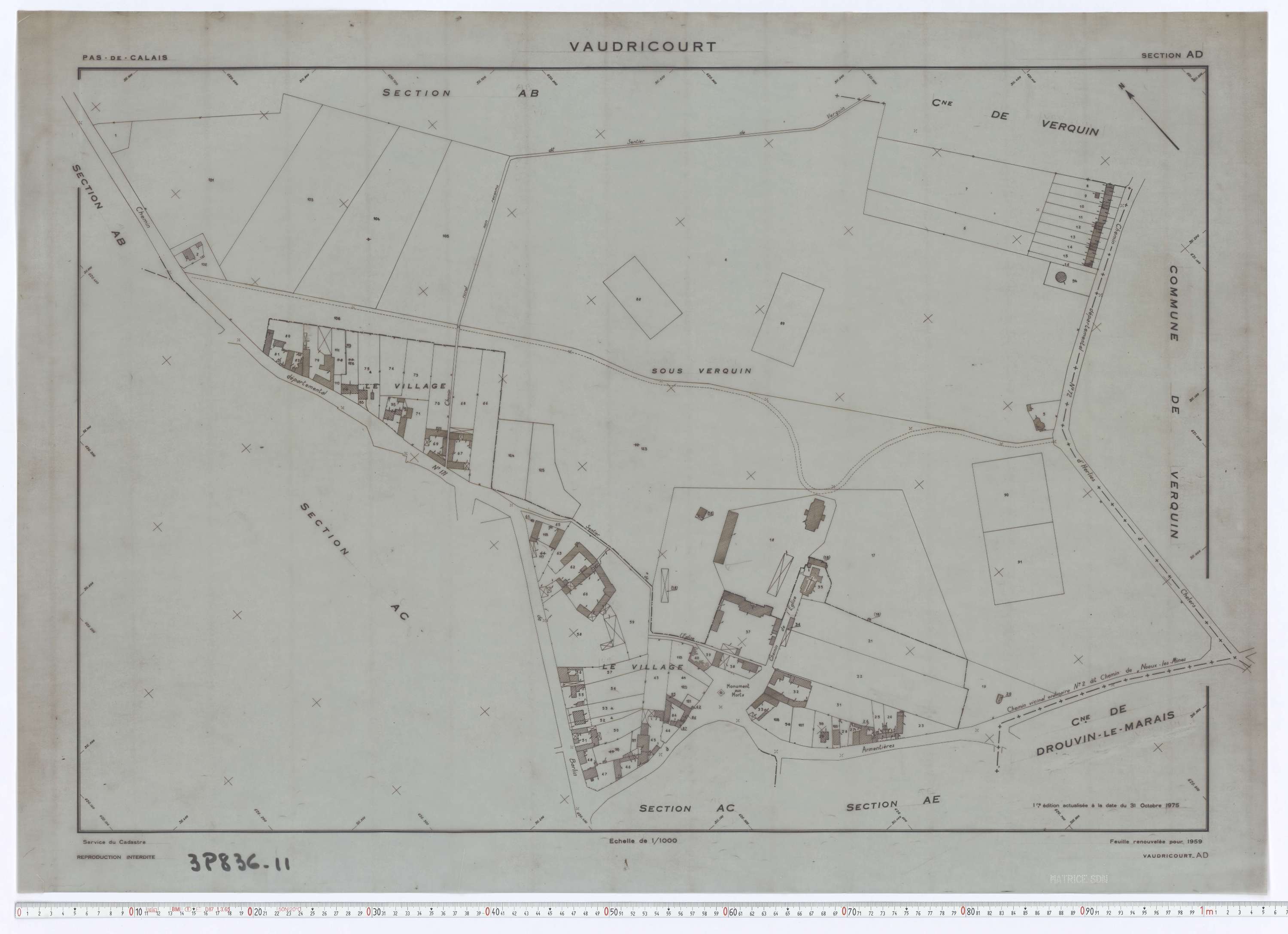 Vaudricourt - Section AD.