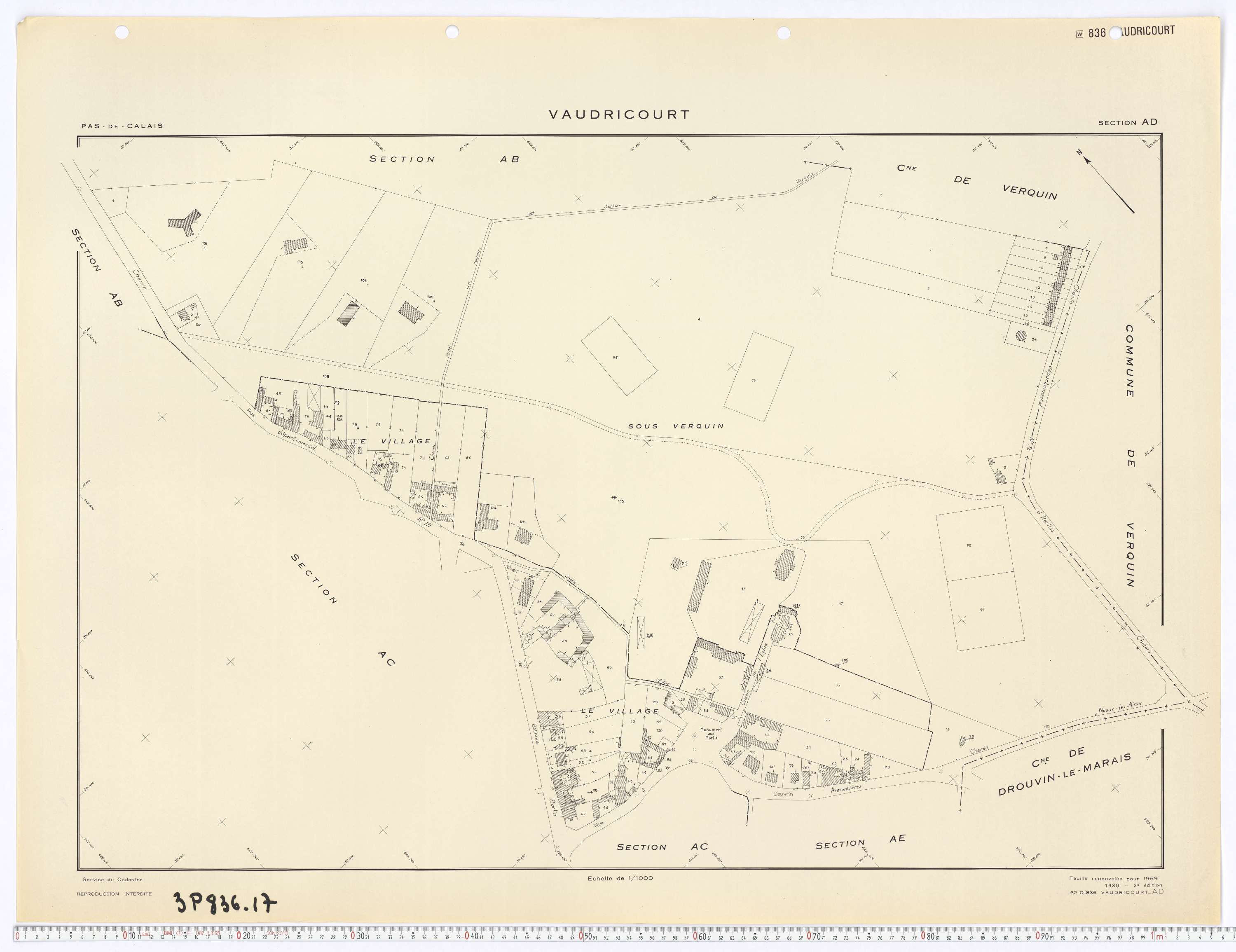 Vaudricourt - Section AD.