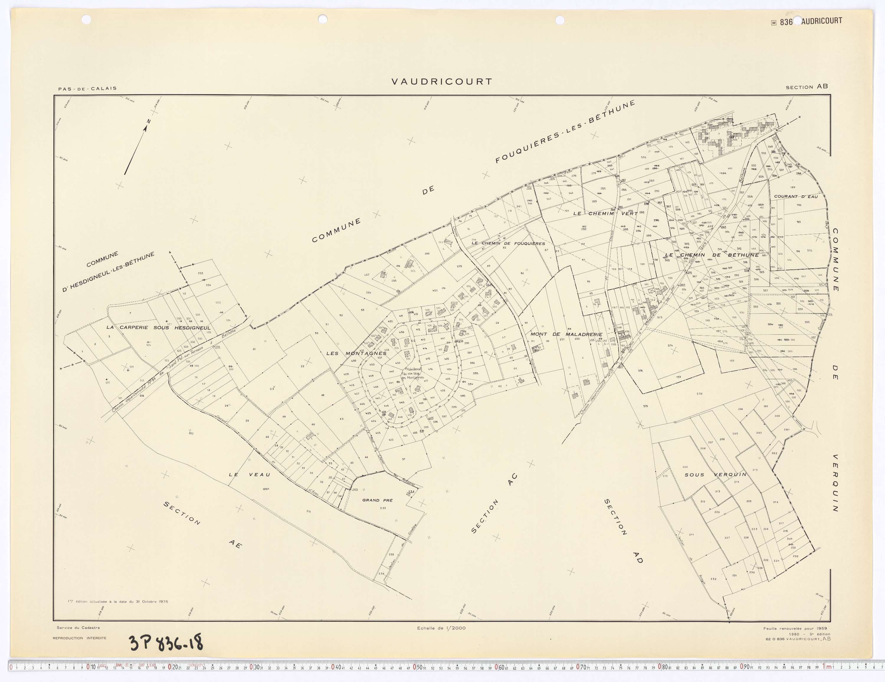 Vaudricourt - Section AB.