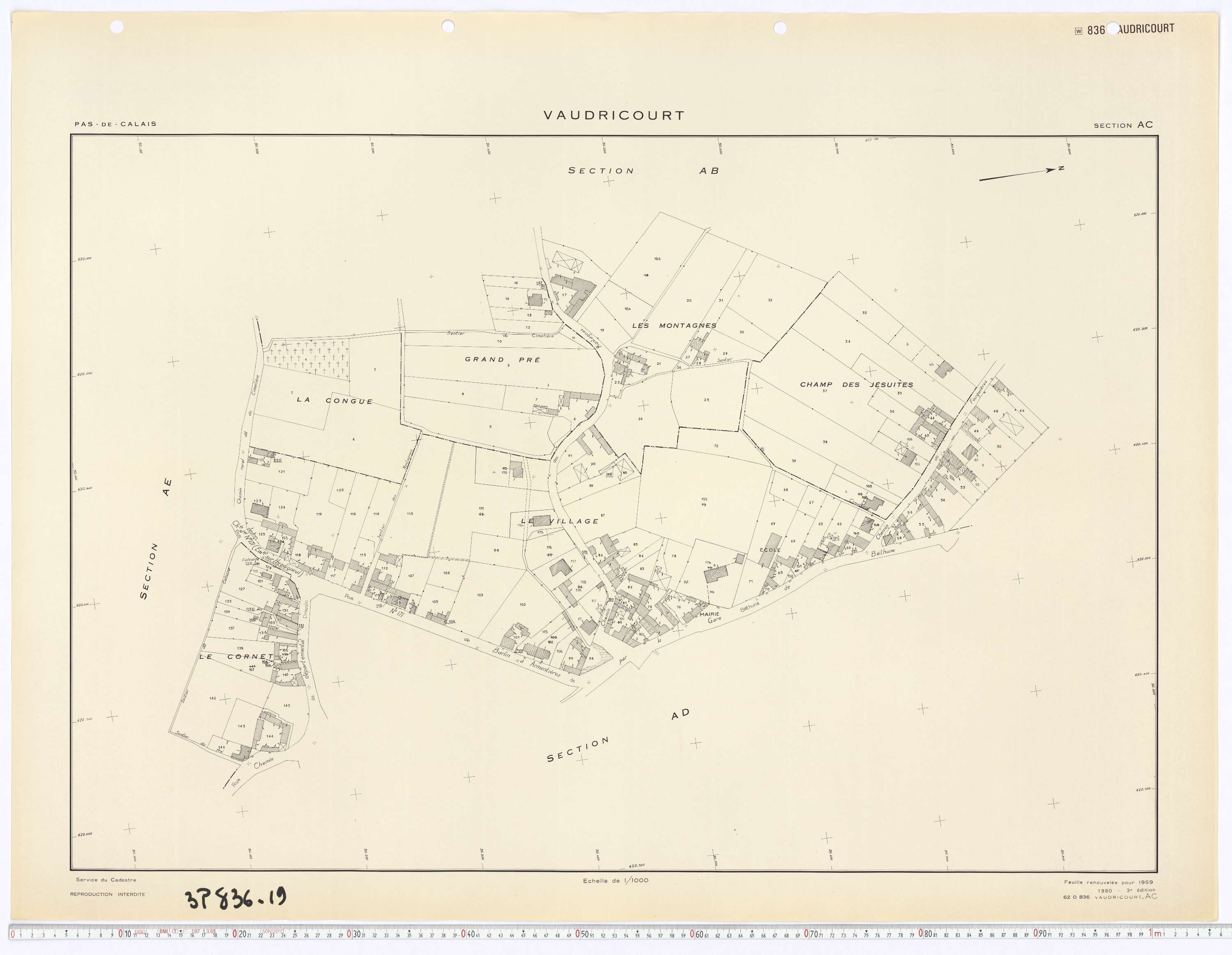 Vaudricourt - Section AC.