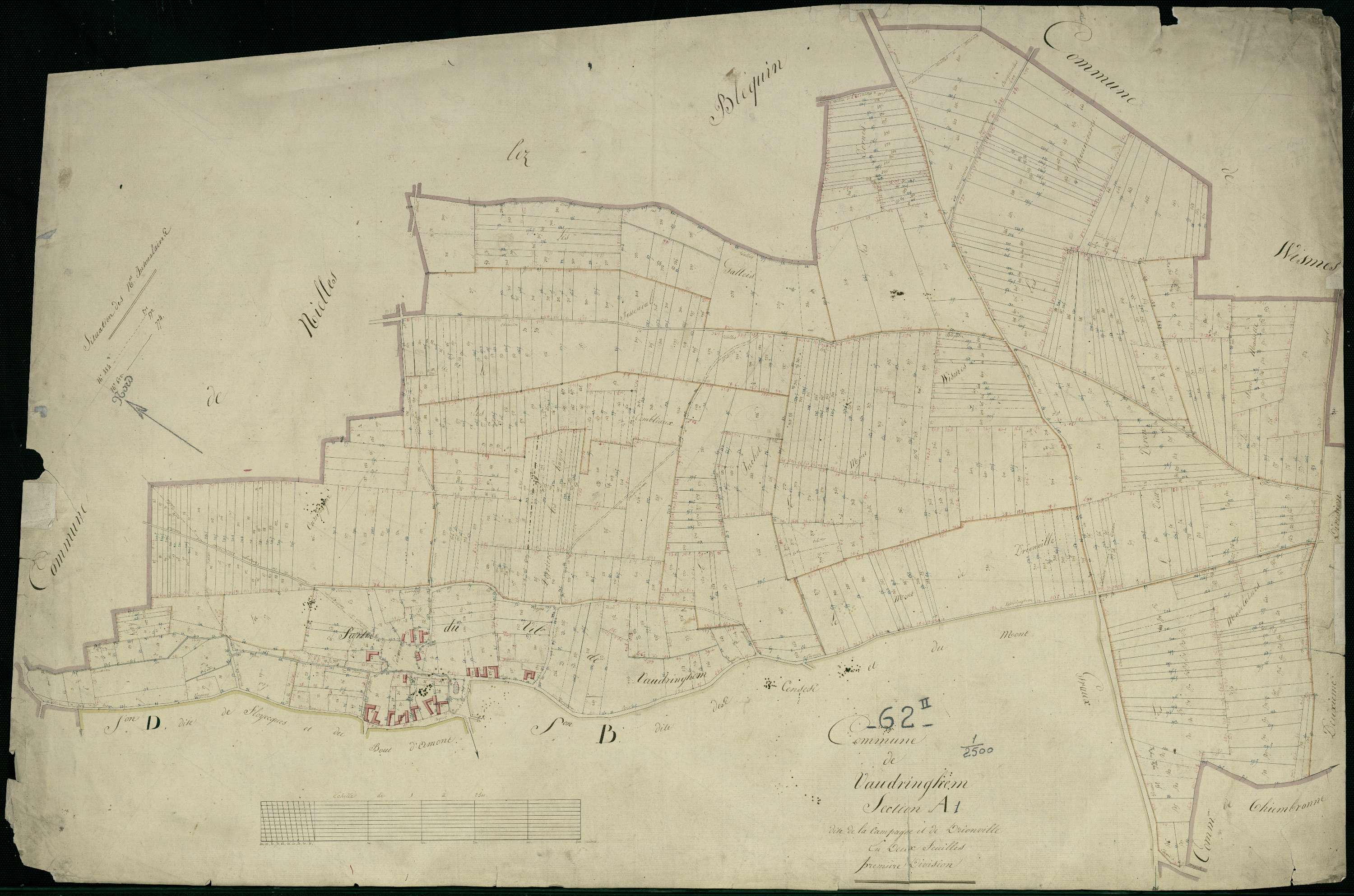 Vaudringhem - Section A, 1re feuille