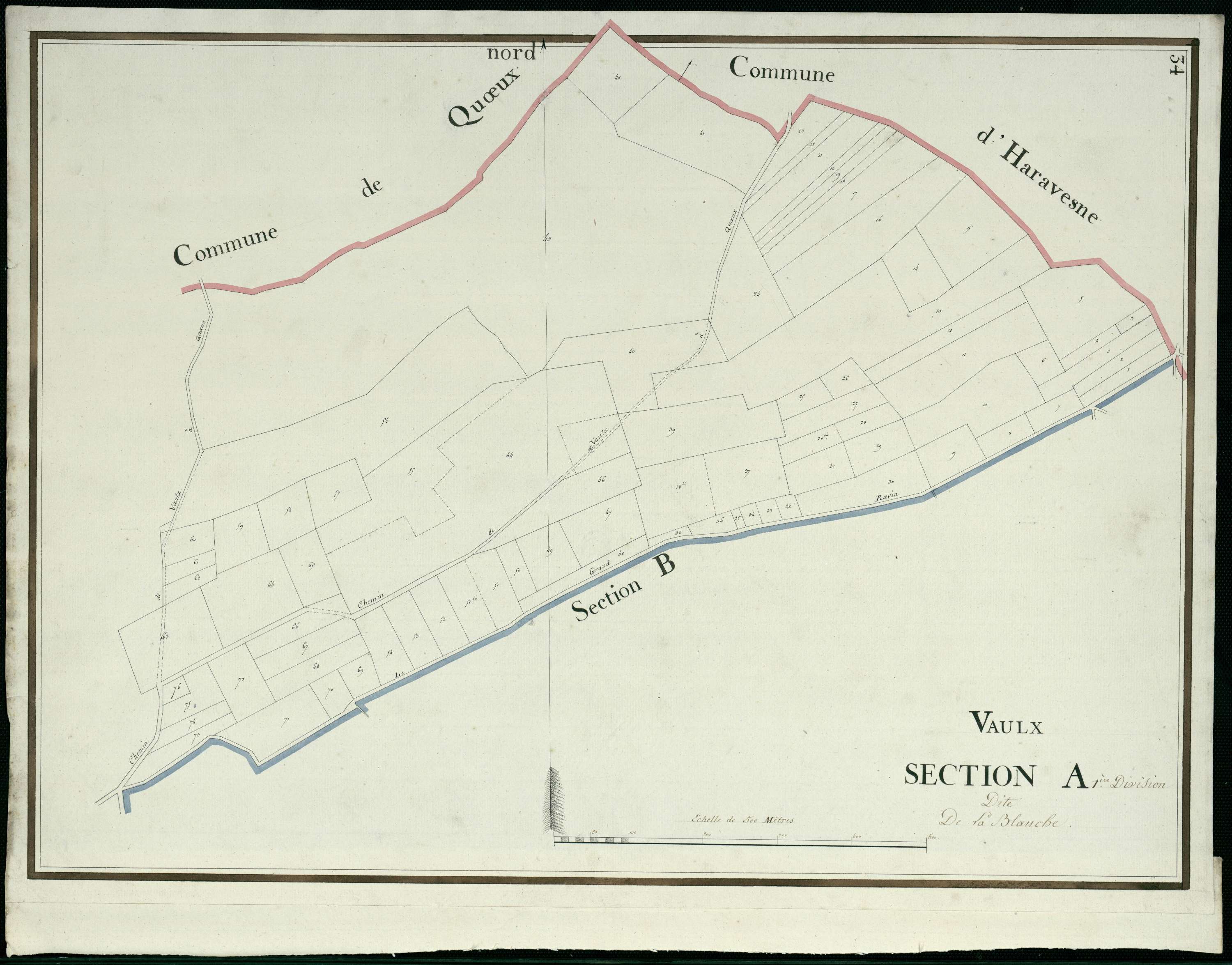 Vaulx - Section A, 1re feuille