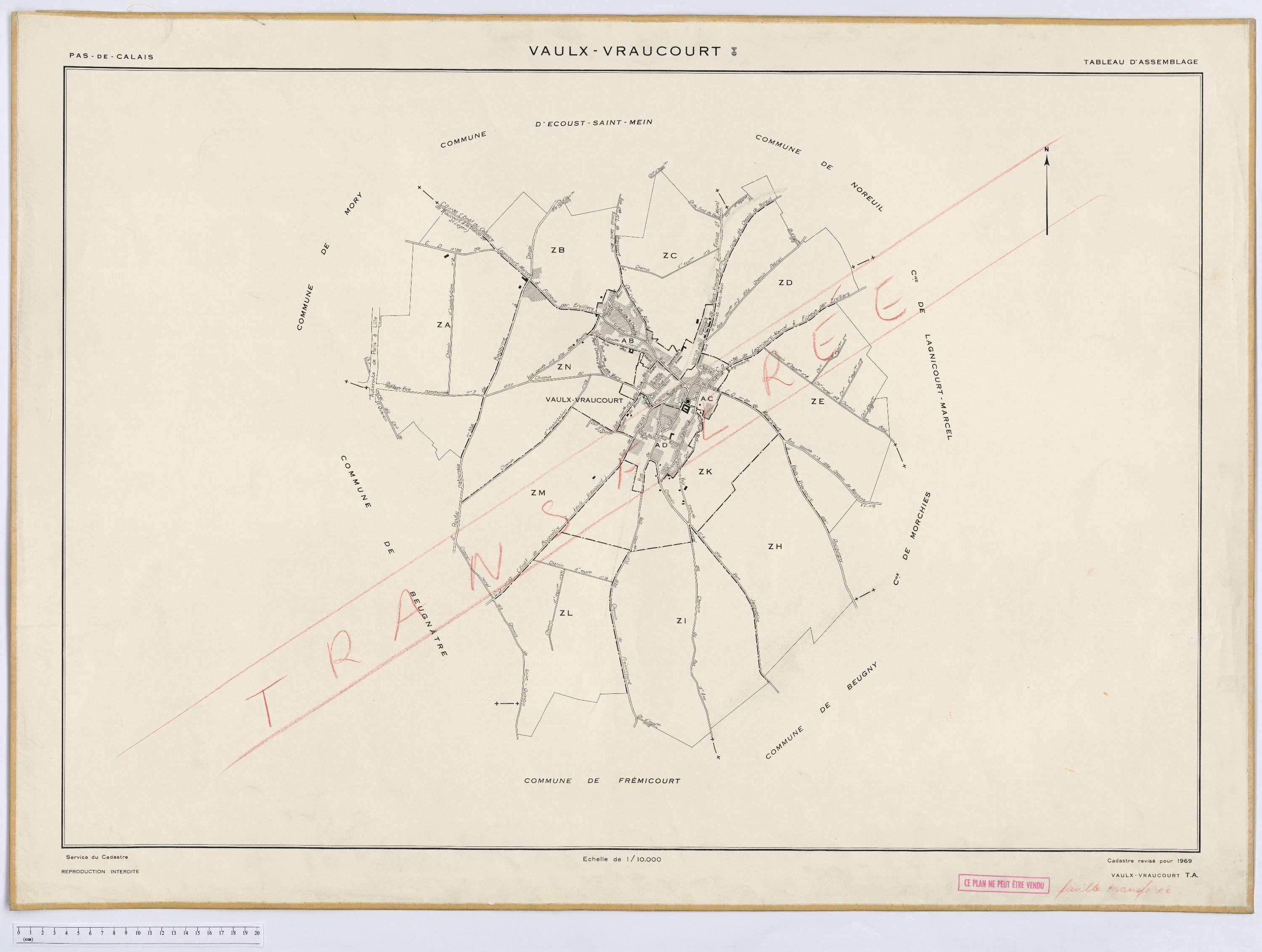 Vaulx - Tableau d'assemblage.