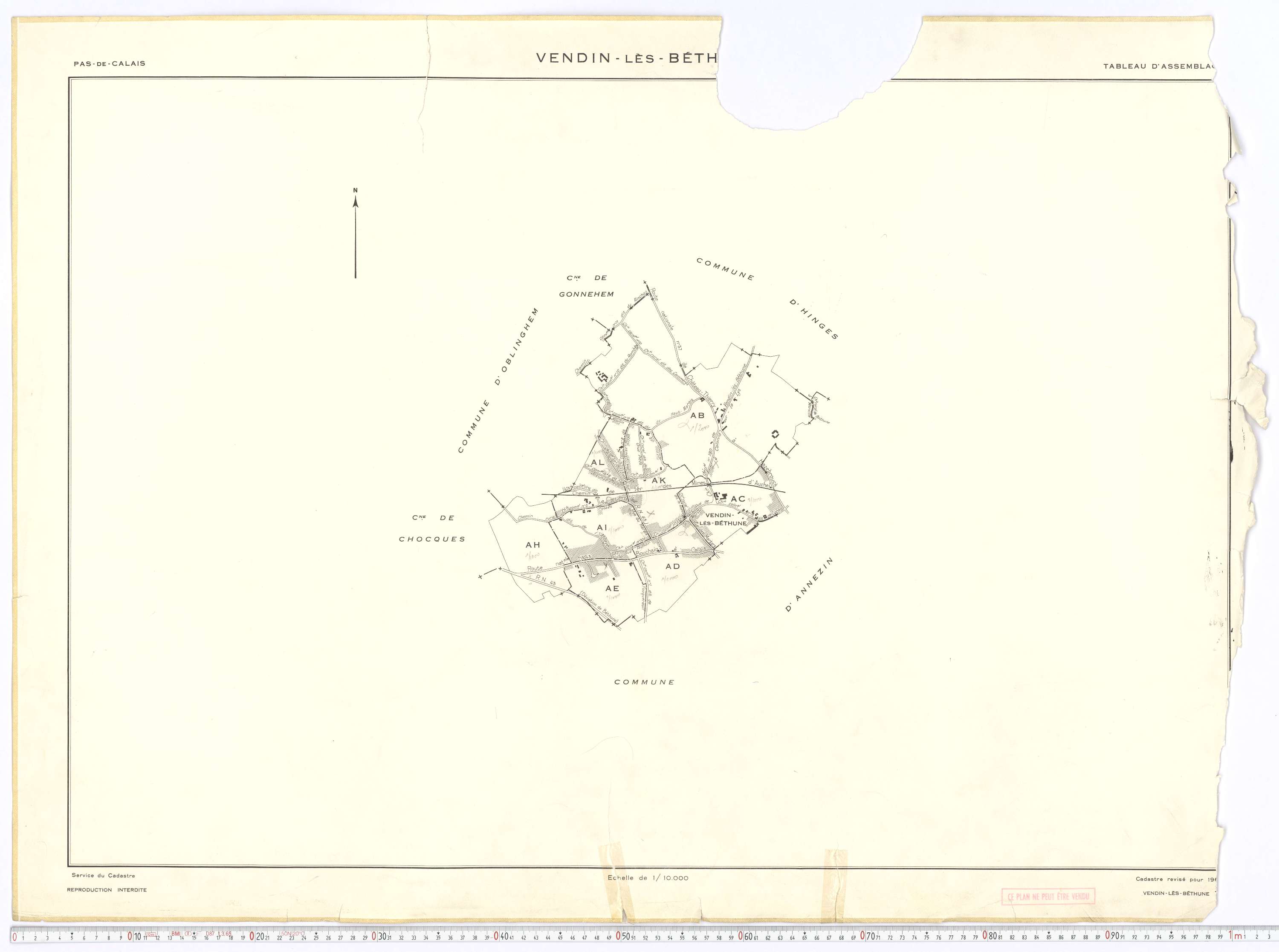 Vendin-lès-Béthune - Tableau d'assemblage.