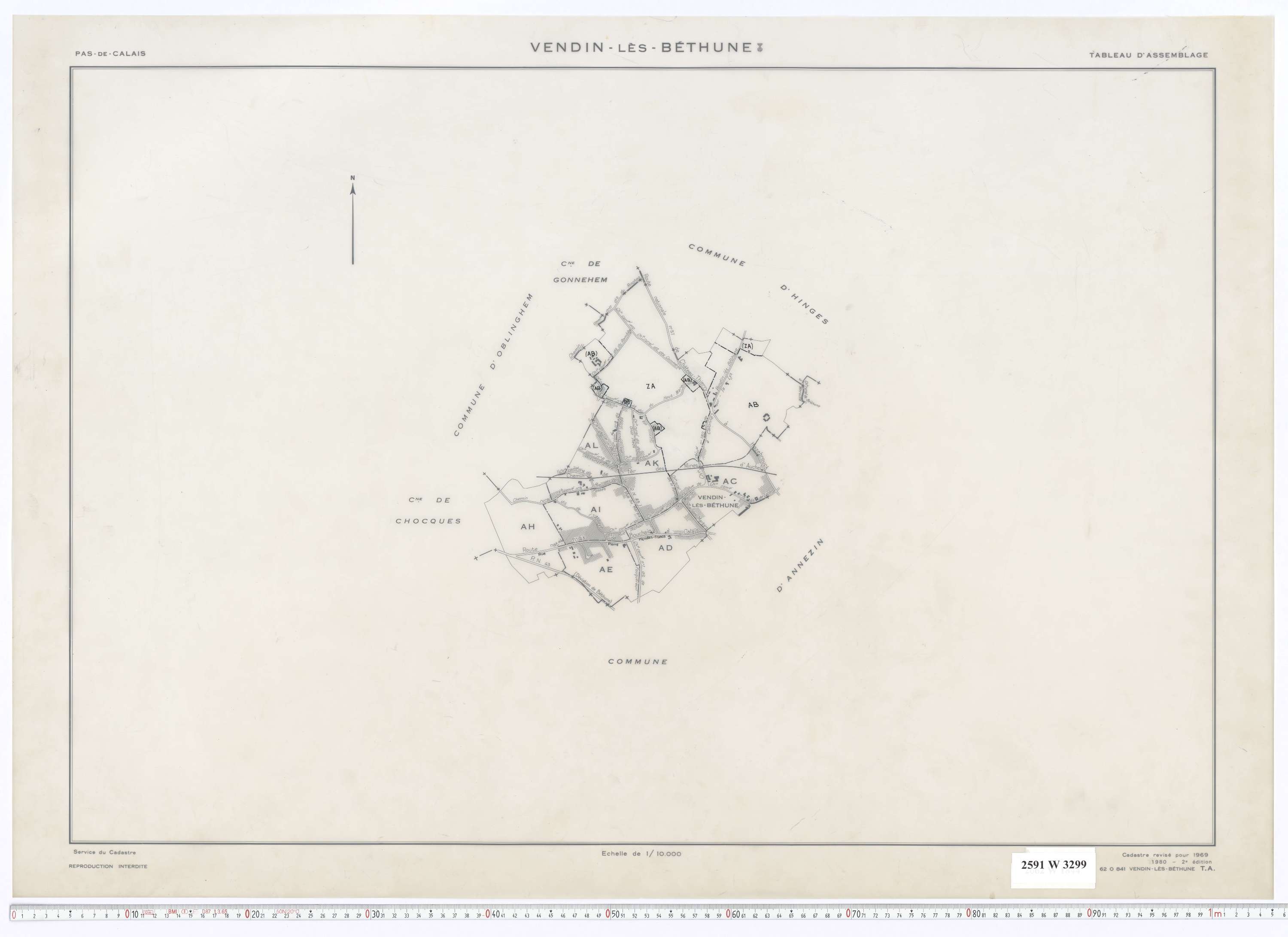 Vendin-lès-Béthune - Tableau d'assemblage.