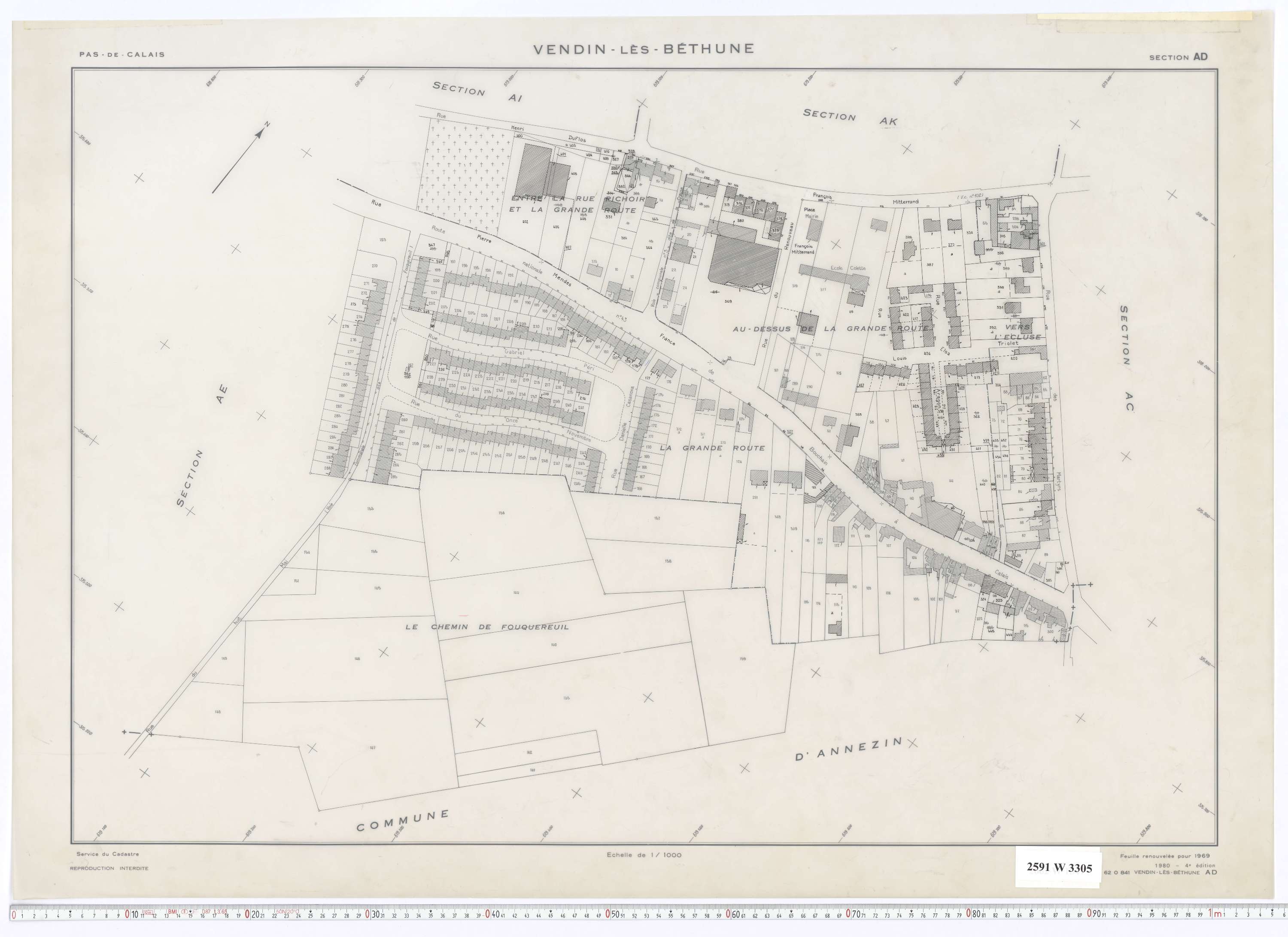 Vendin-lès-Béthune - Section AD.