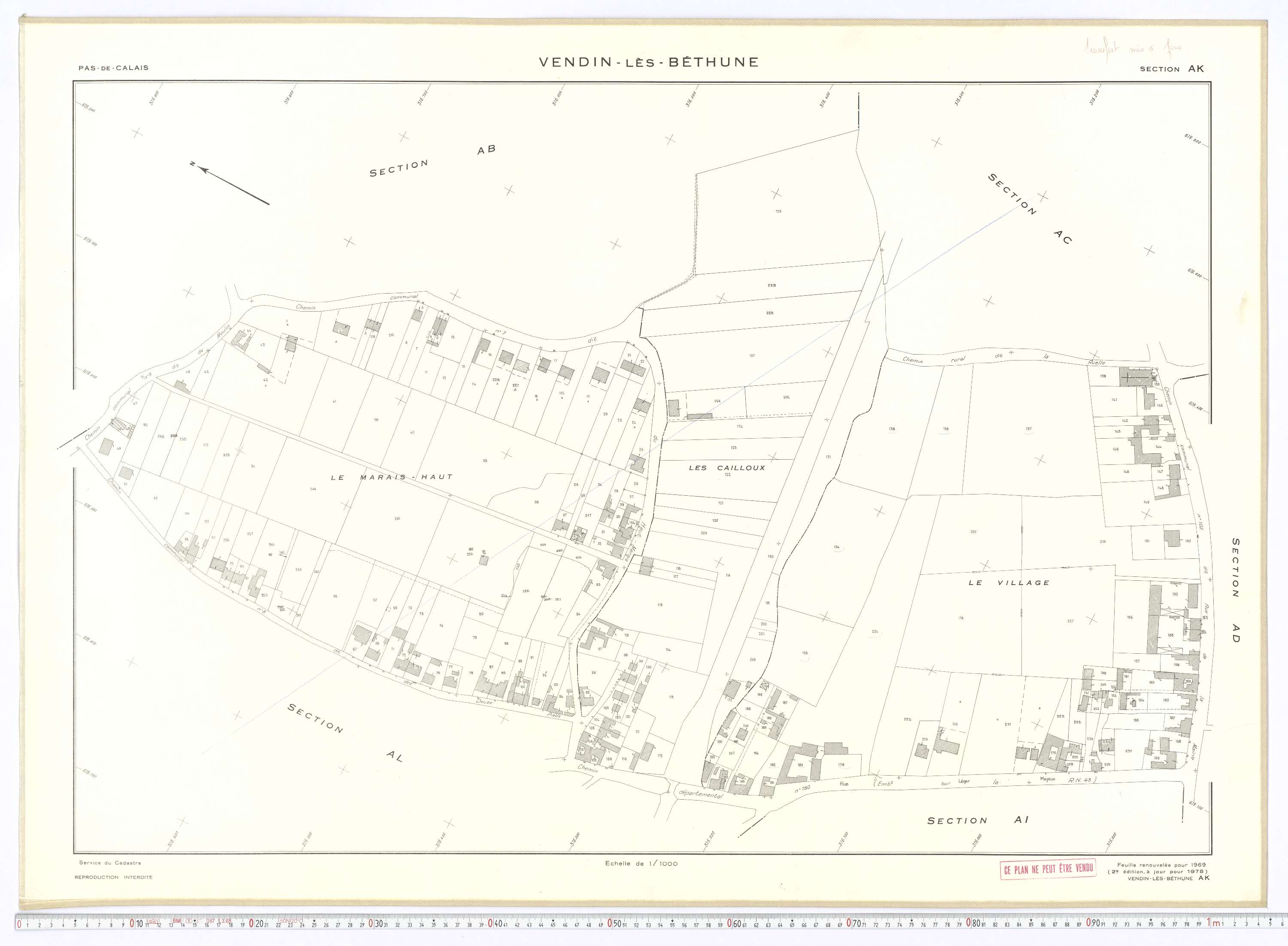 Vendin-lès-Béthune - Section AK.