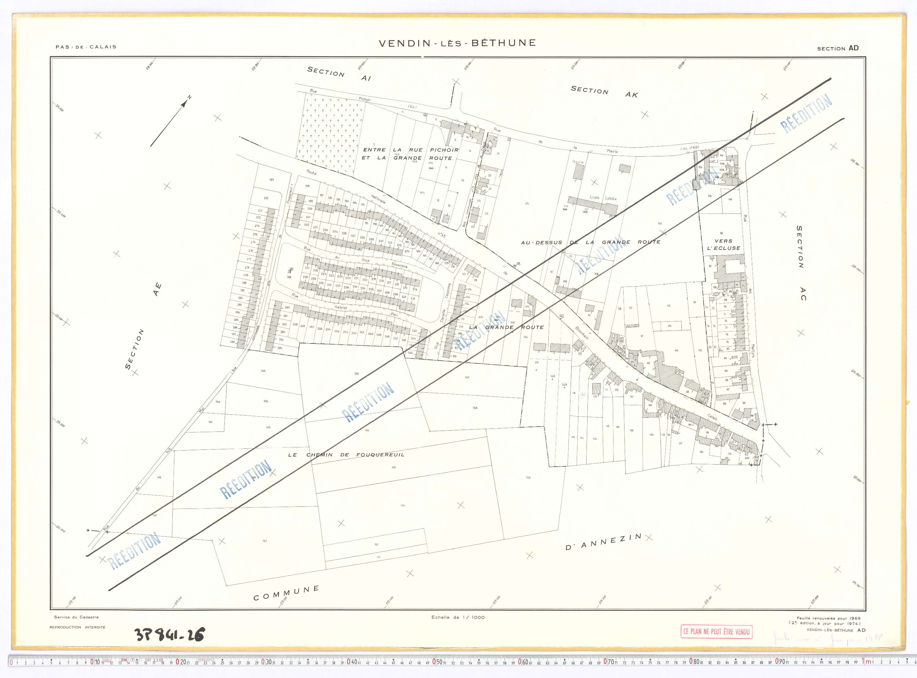 Vendin-lès-Béthune - Section AD.
