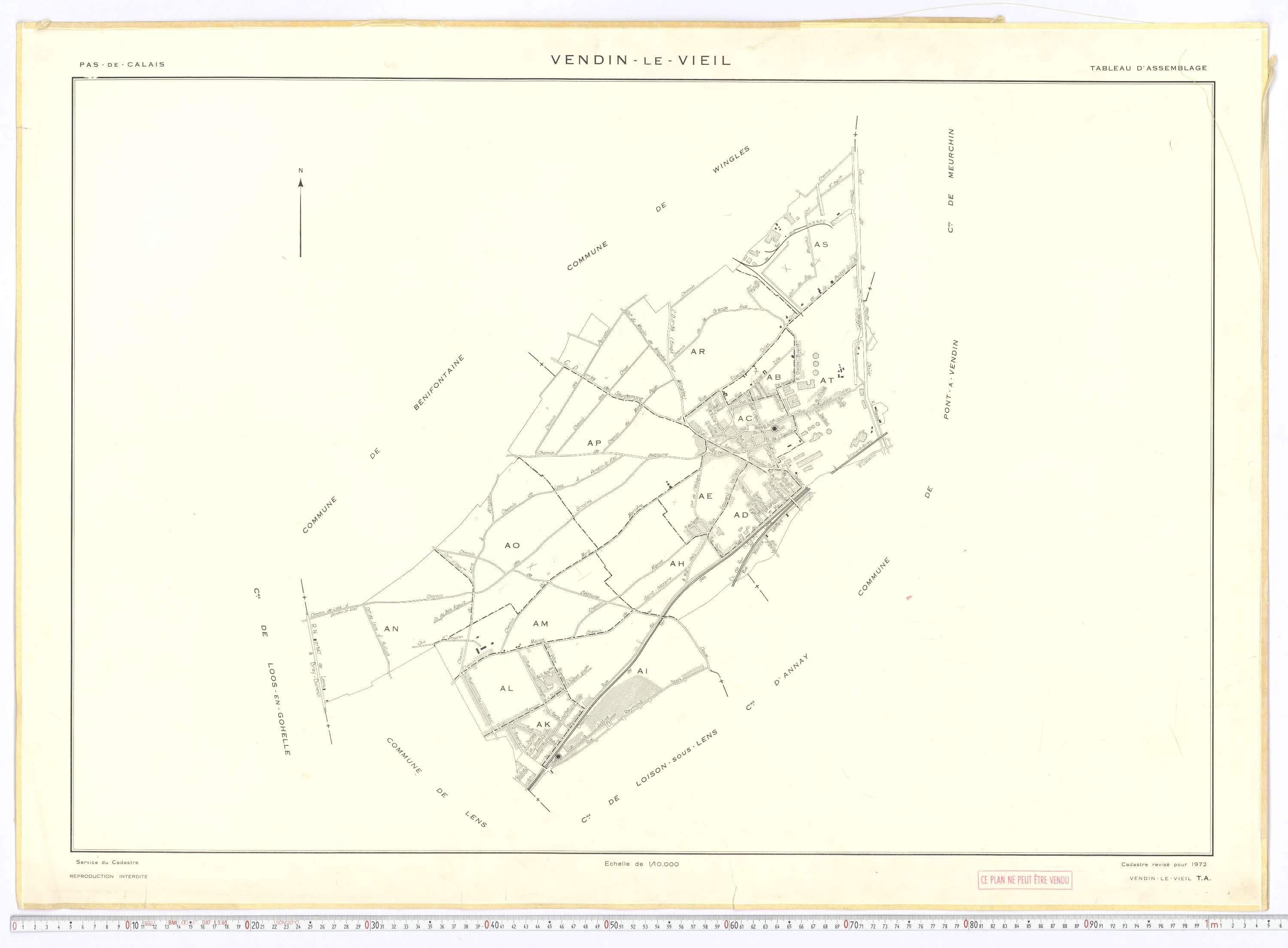 Vendin-le-Vieil - Tableau d'assemblage.