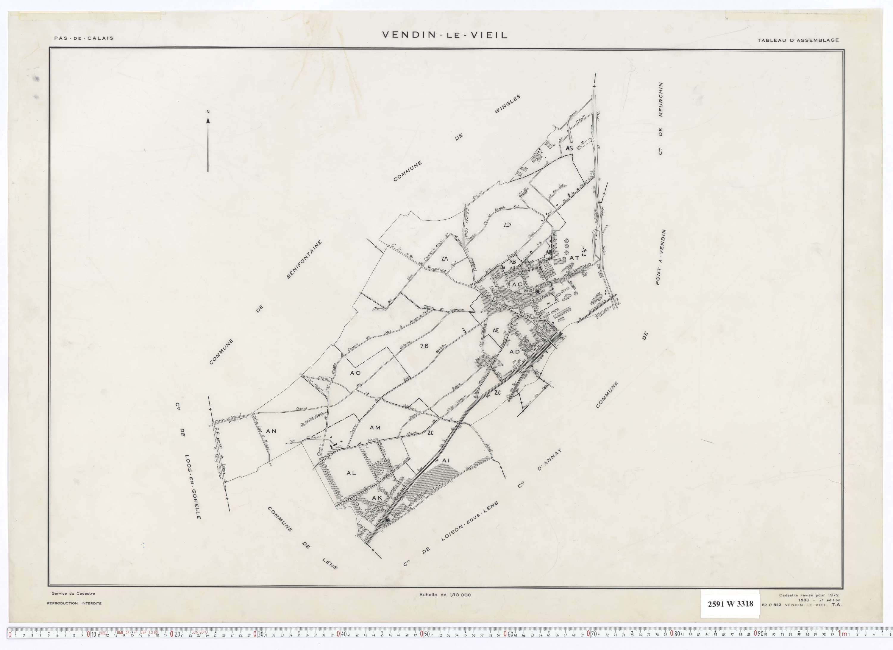 Vendin-le-Vieil - Tableau d'assemblage.