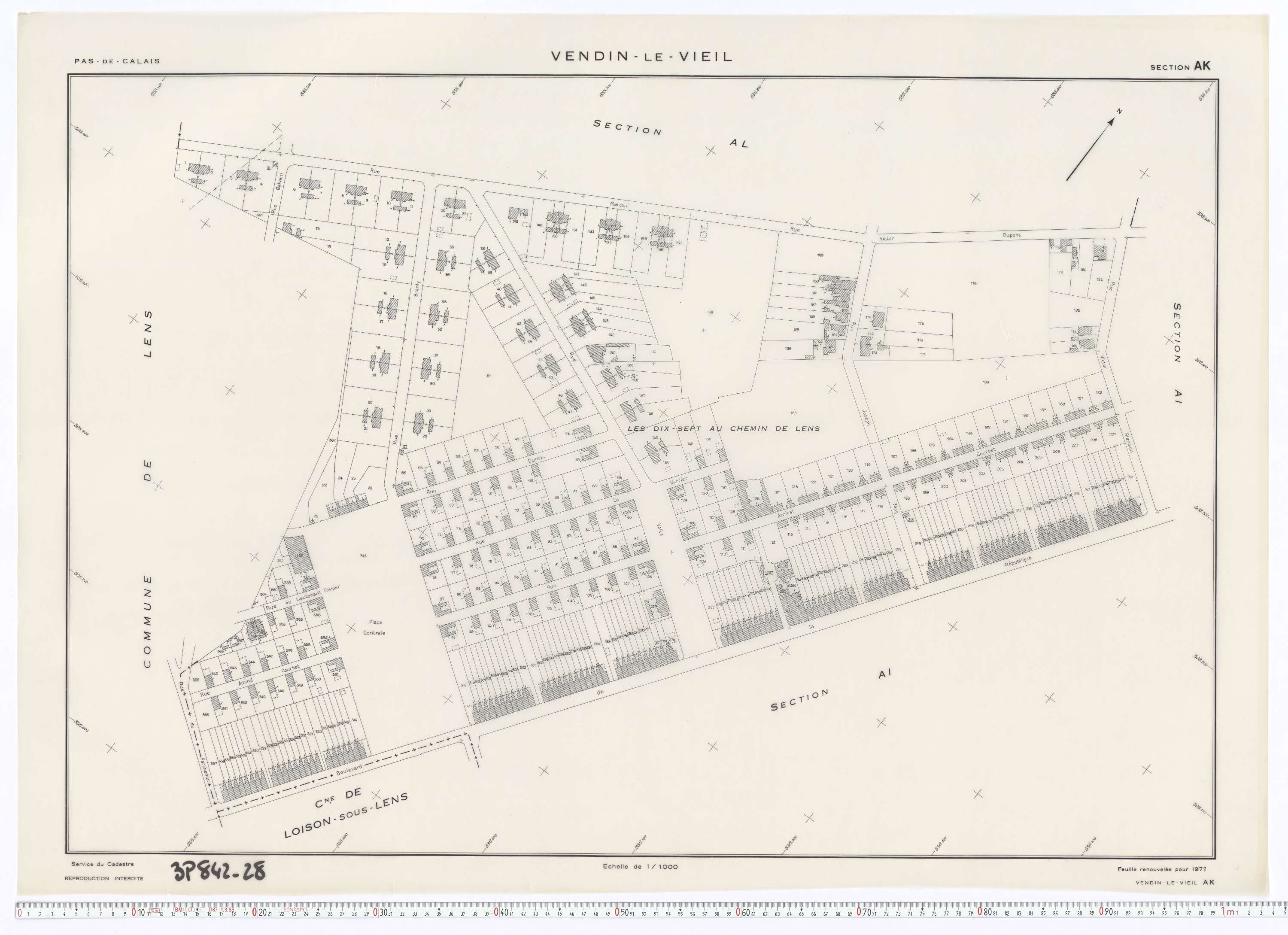 Vendin-le-Vieil - Section AK.