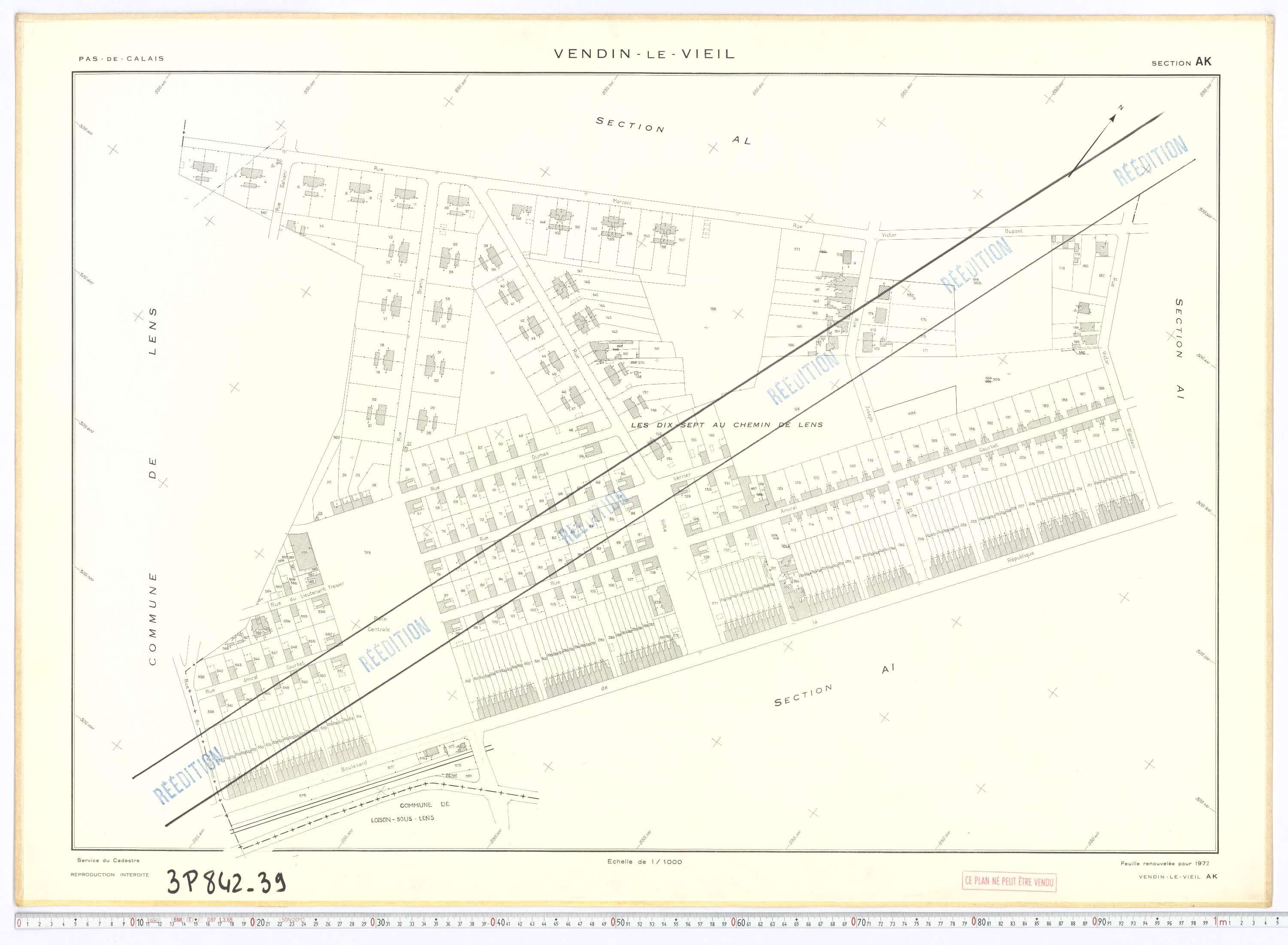 Vendin-le-Vieil - Section AK.
