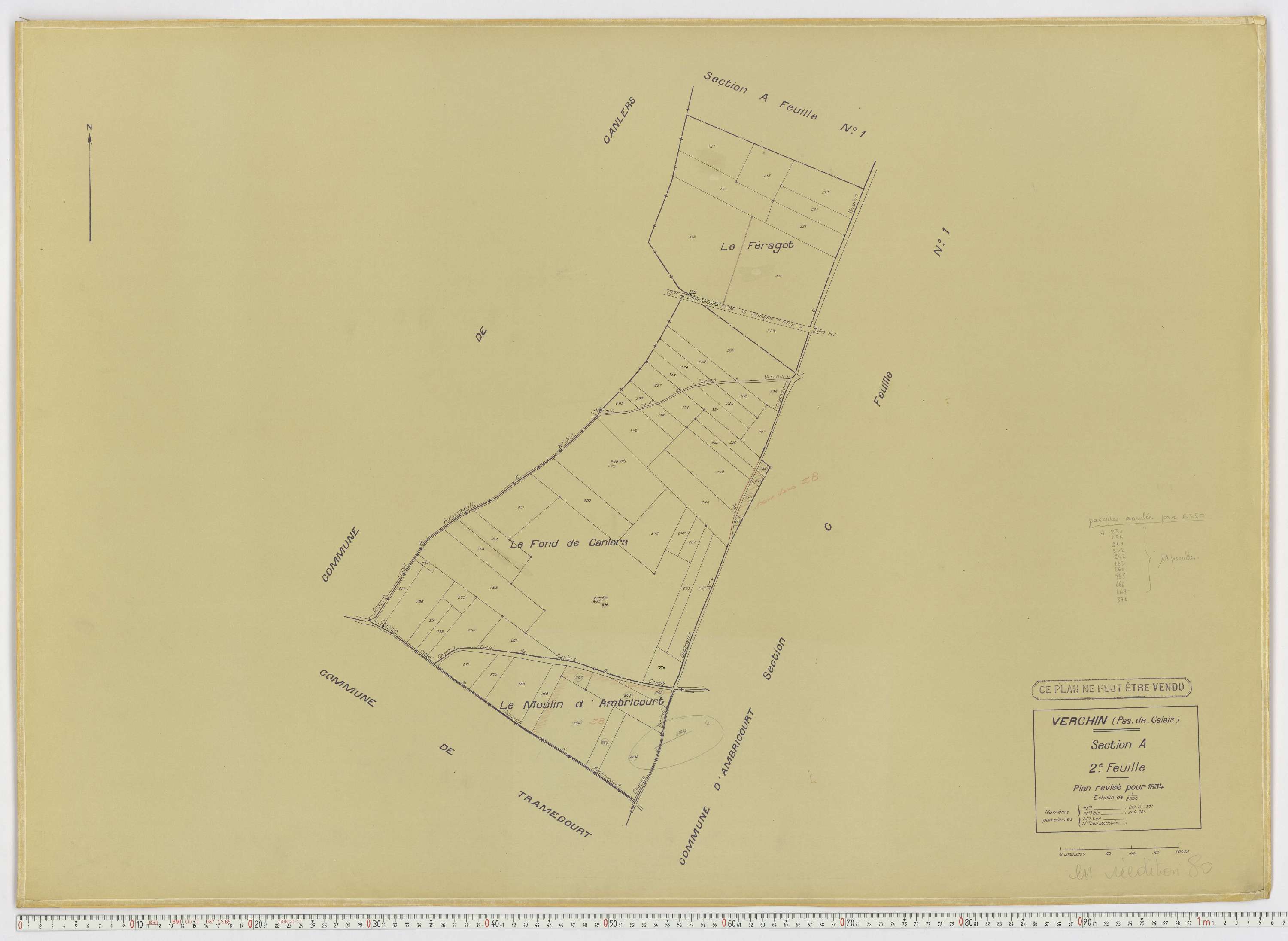Verchin - Section A, feuille 2.