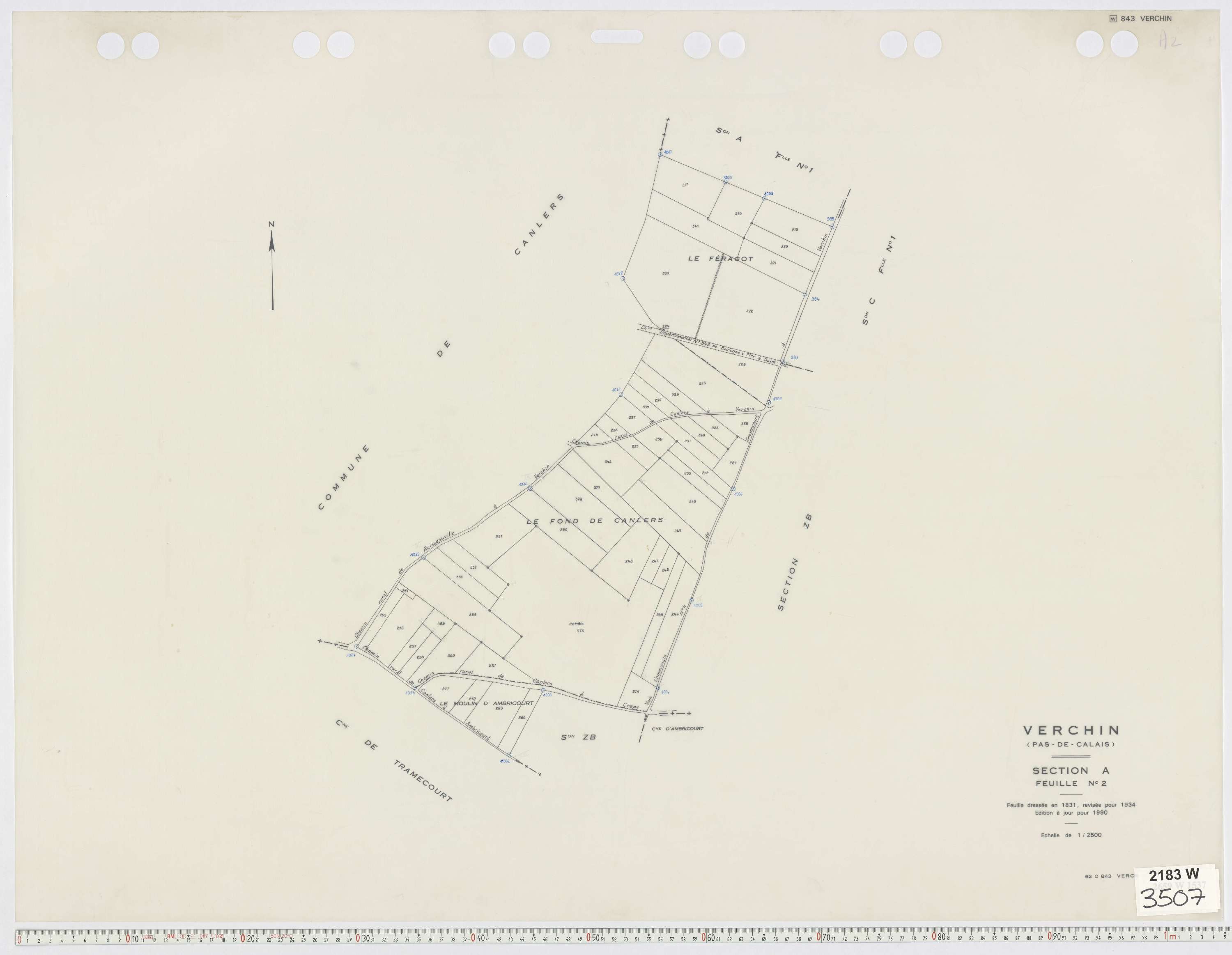 Verchin - Section A, feuille 2.