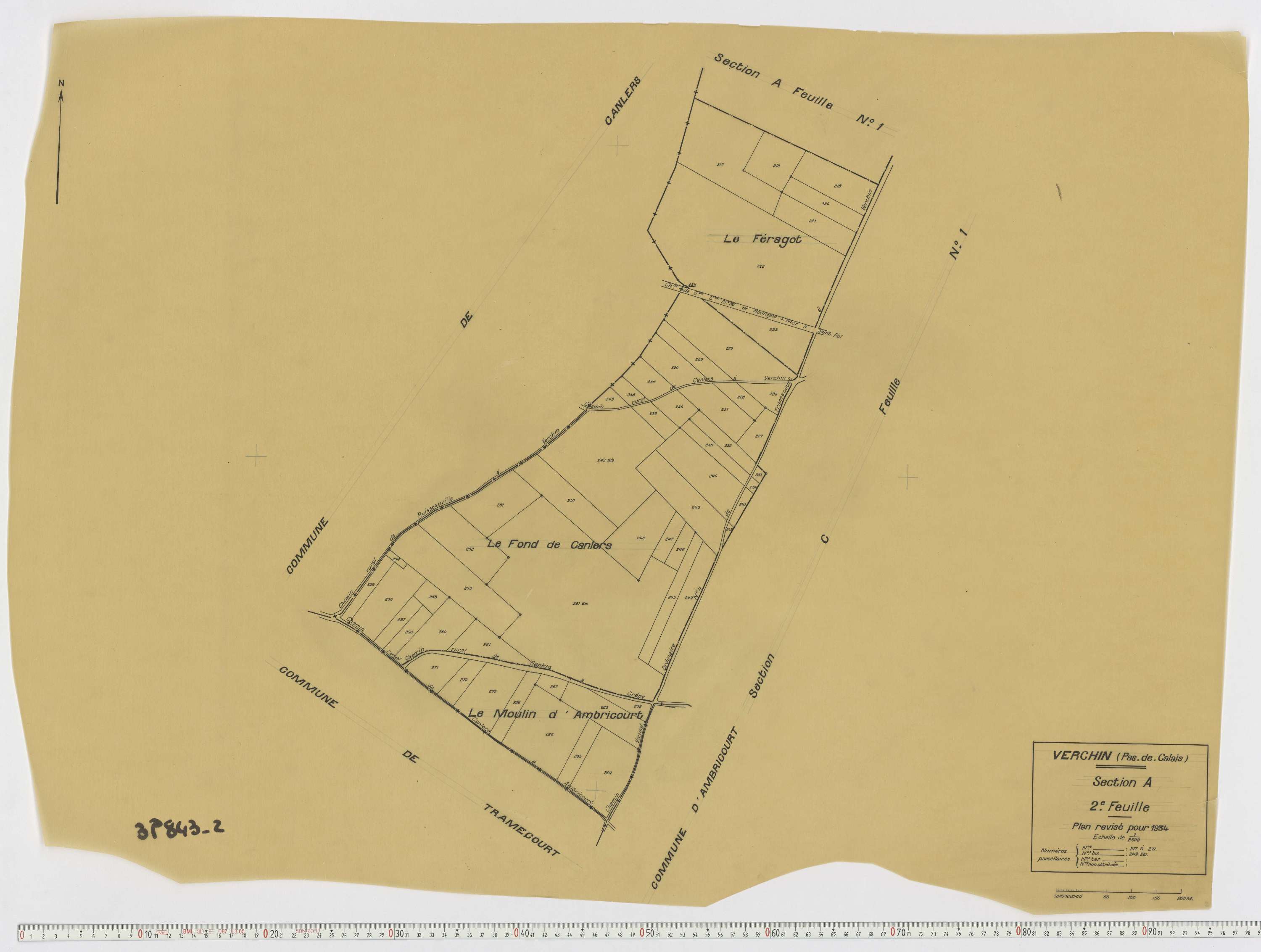 Verchin - Section A, feuille 2.