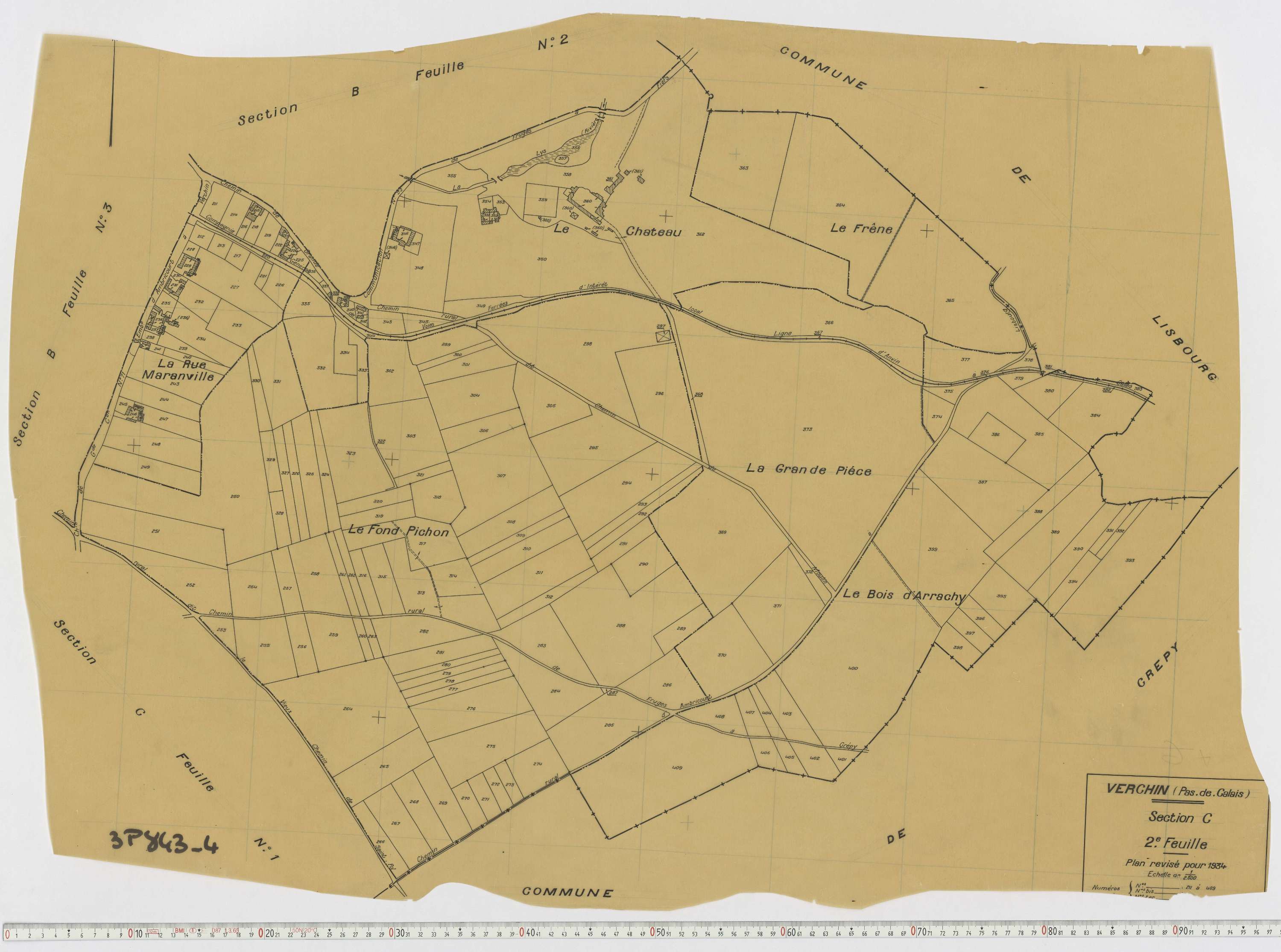 Verchin - Section C, feuille 2.