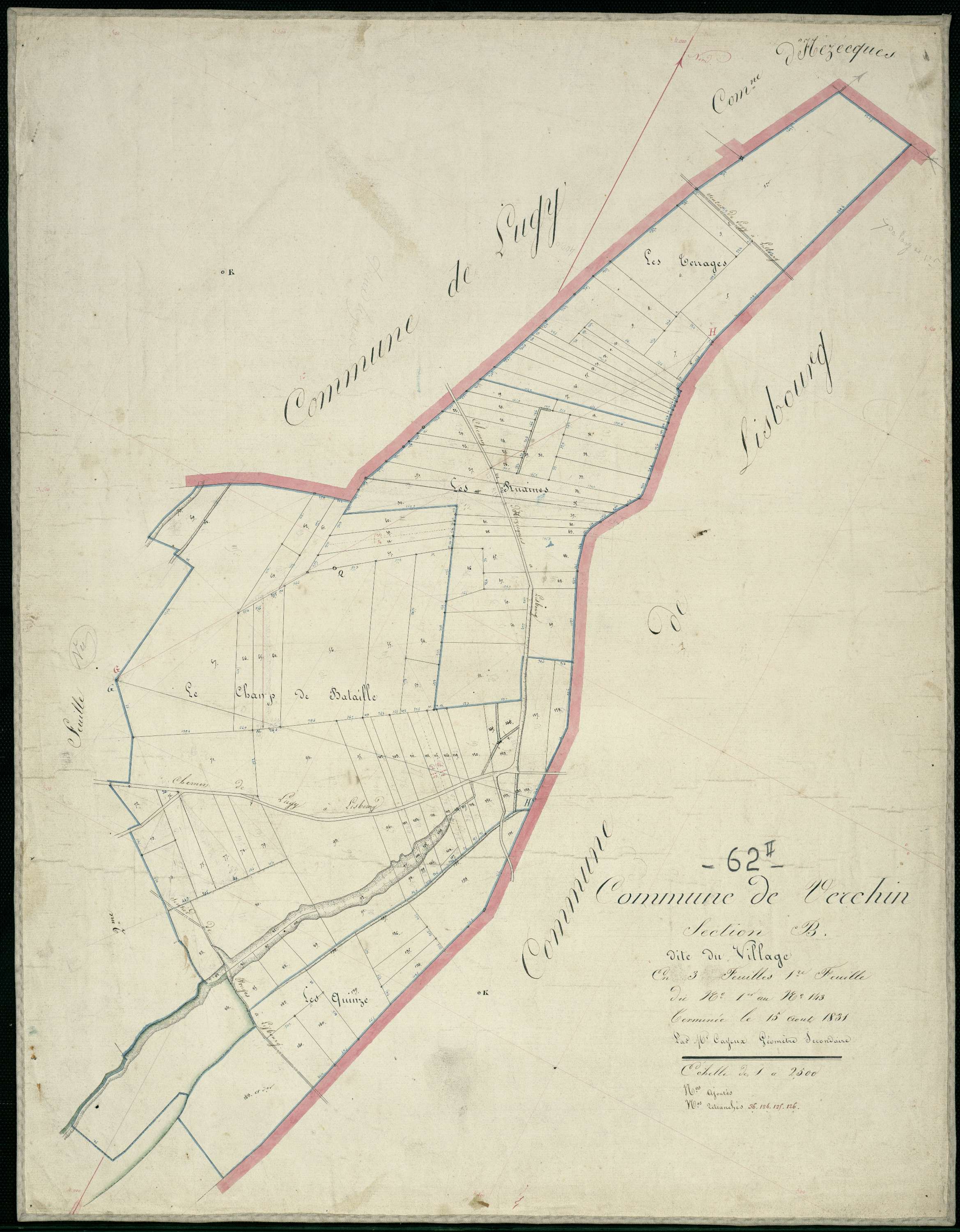 Verchin - Section B, 1re feuille