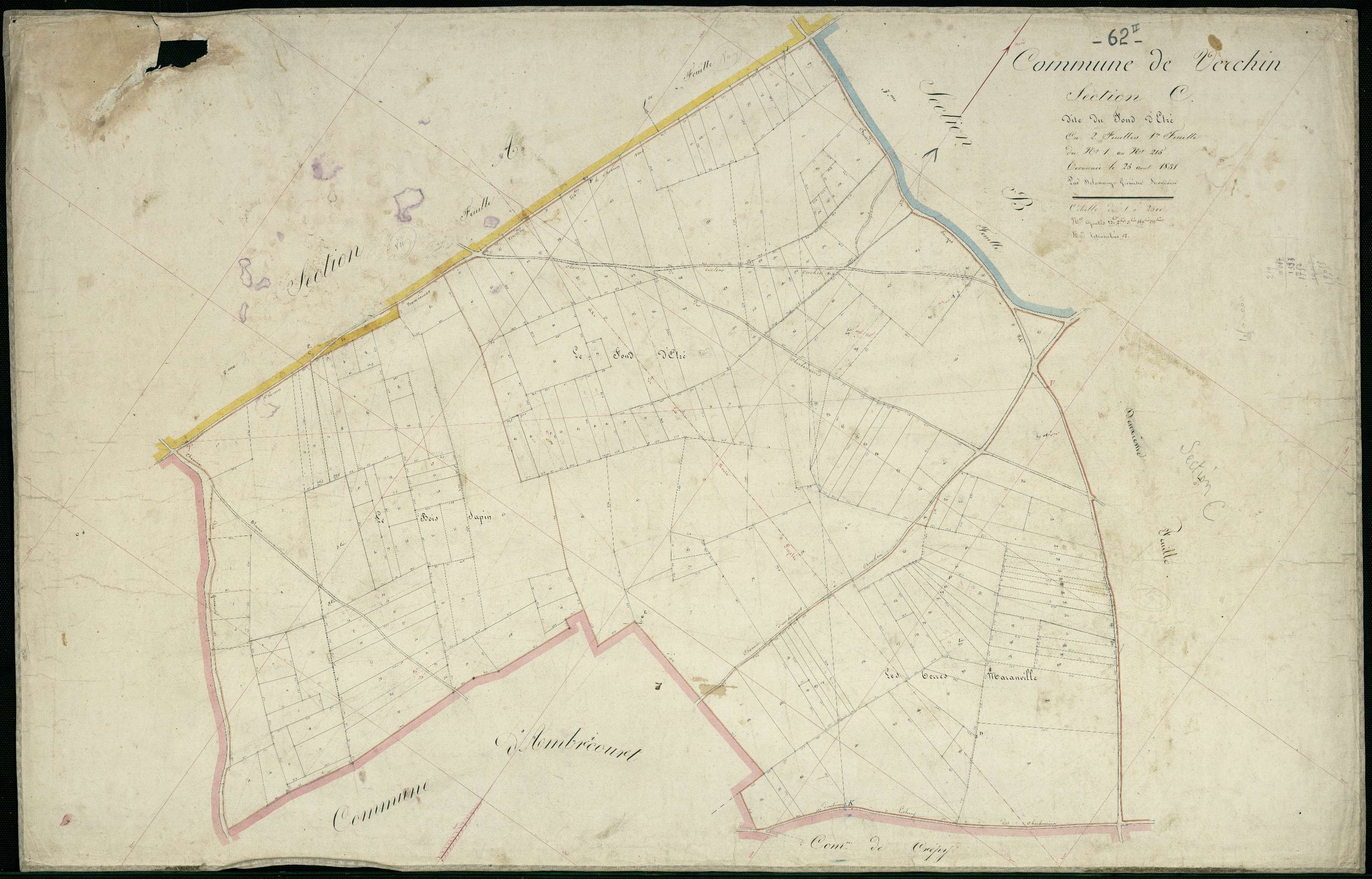 Verchin - Section C, 1re feuille