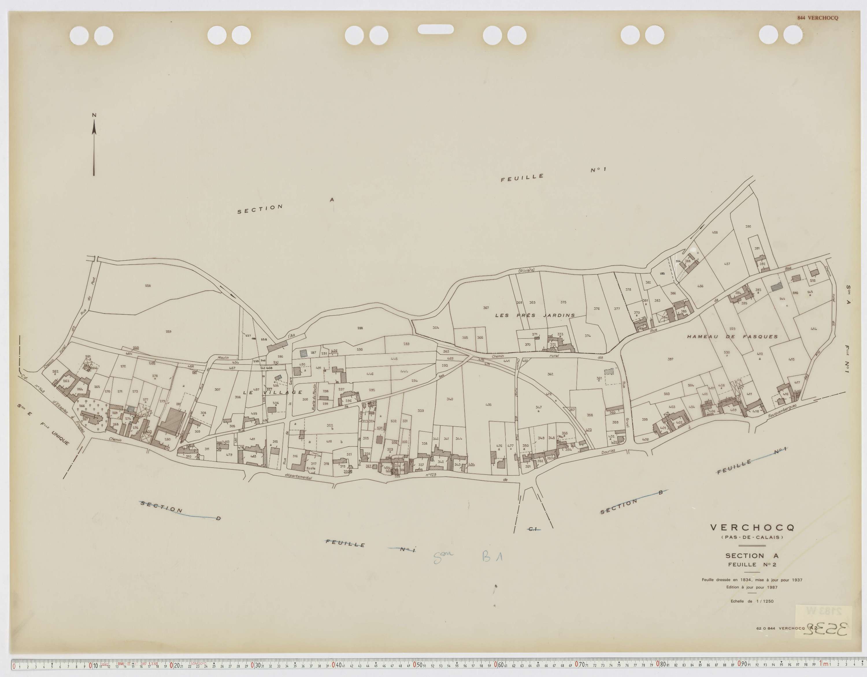 Verchocq - Section A, feuille 2.