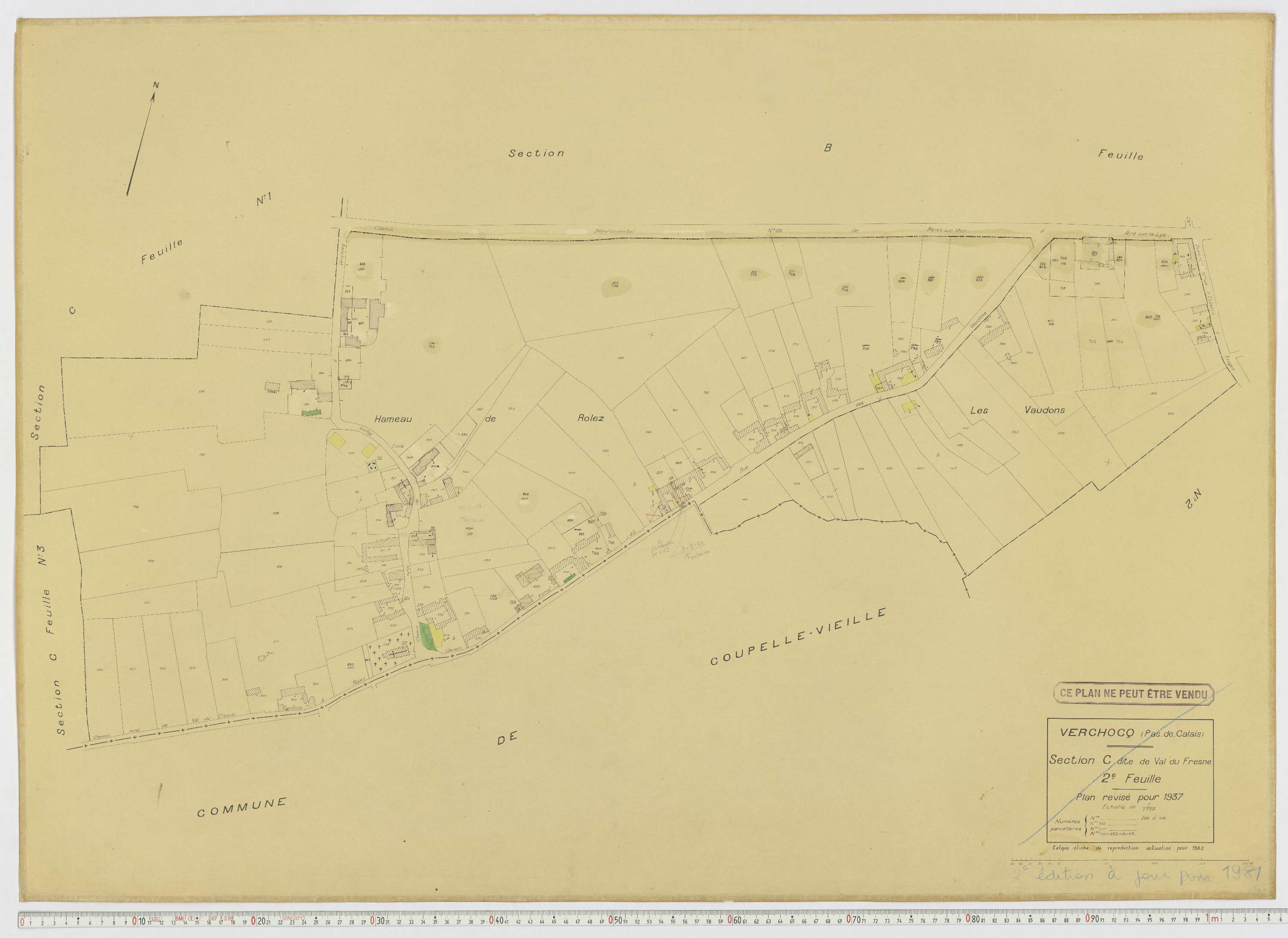 Verchocq - Section C, feuille 2.