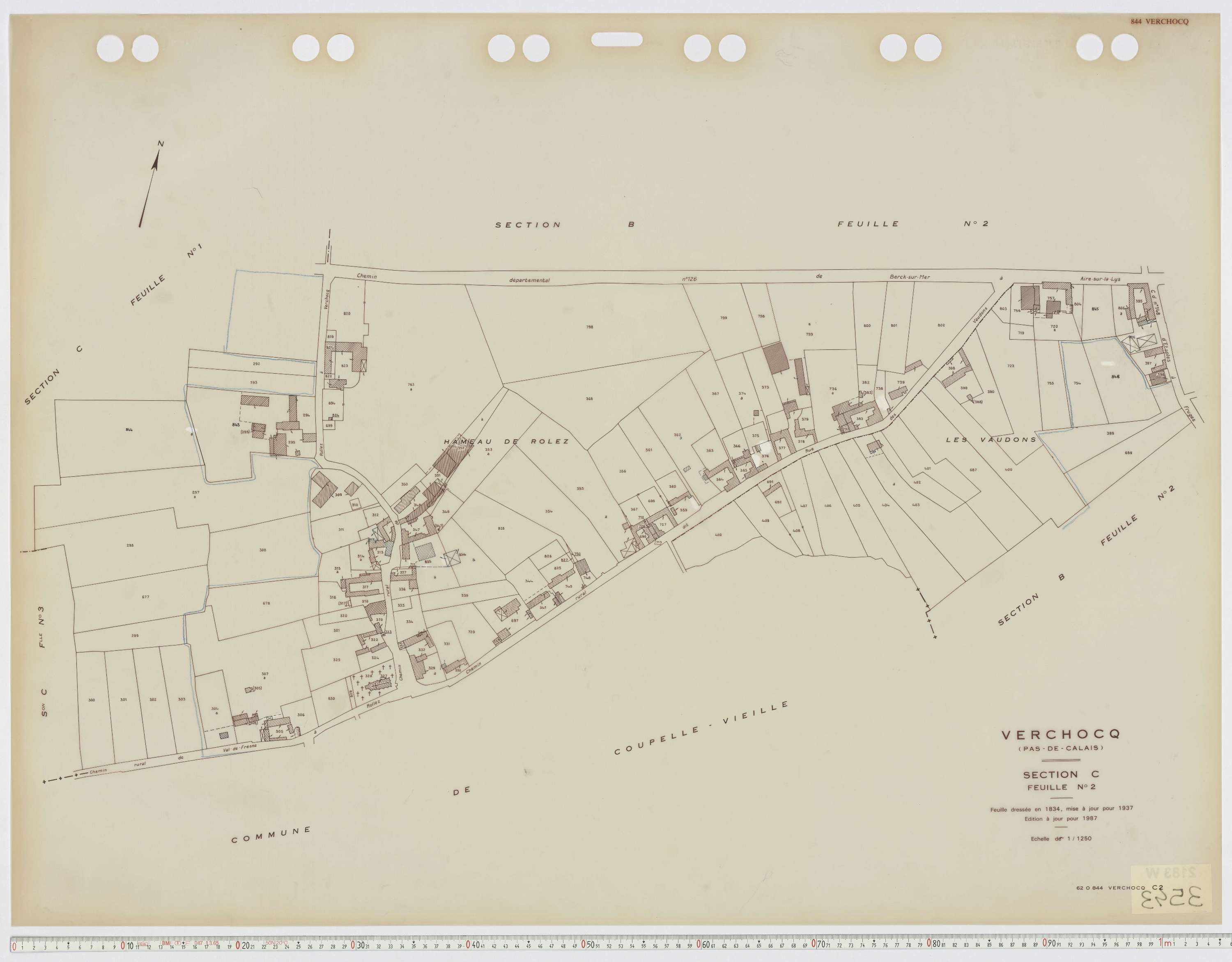 Verchocq - Section C, feuille 2.