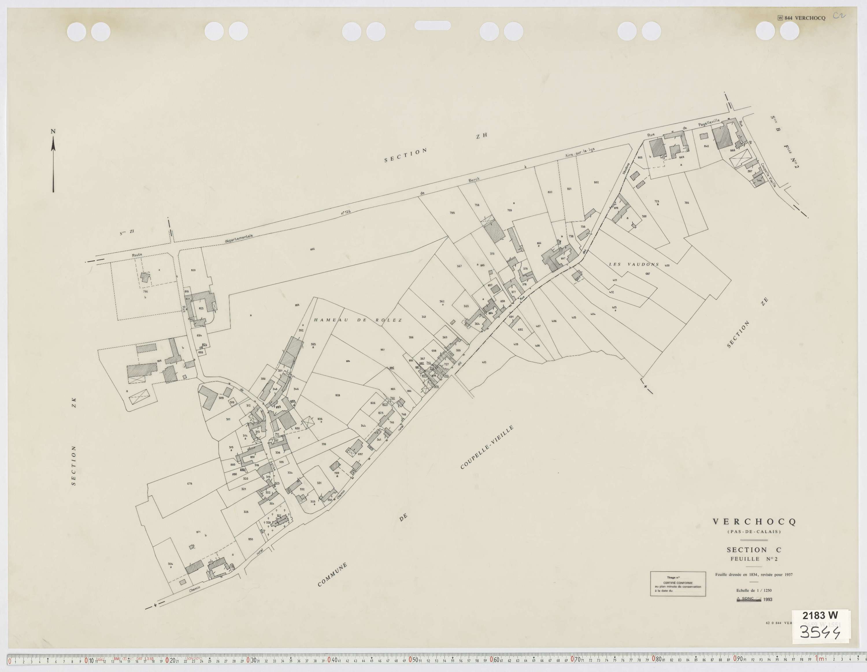 Verchocq - Section C, feuille 2.