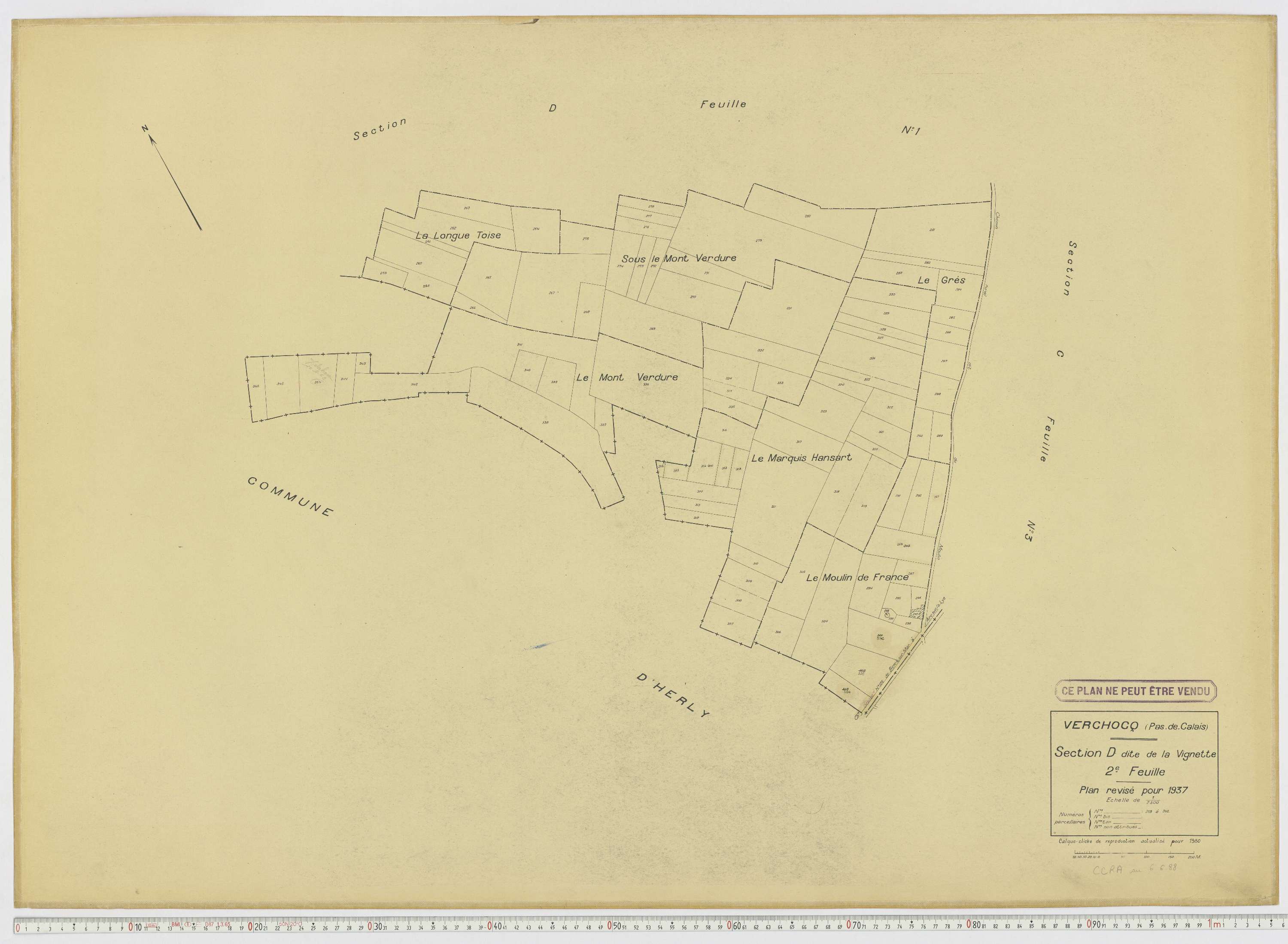 Verchocq - Section D, feuille 2.