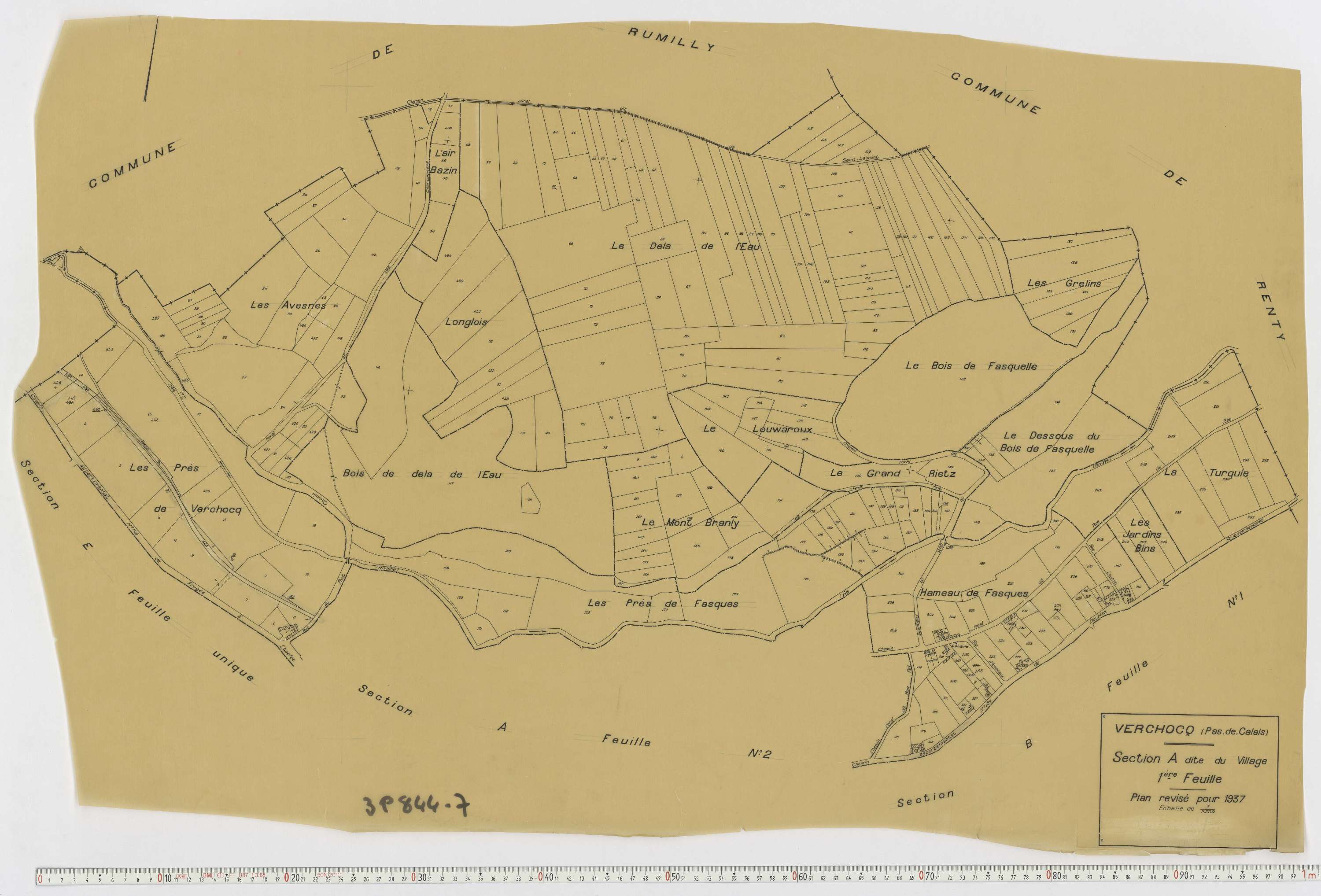 Verchocq - Section A, feuille 1.