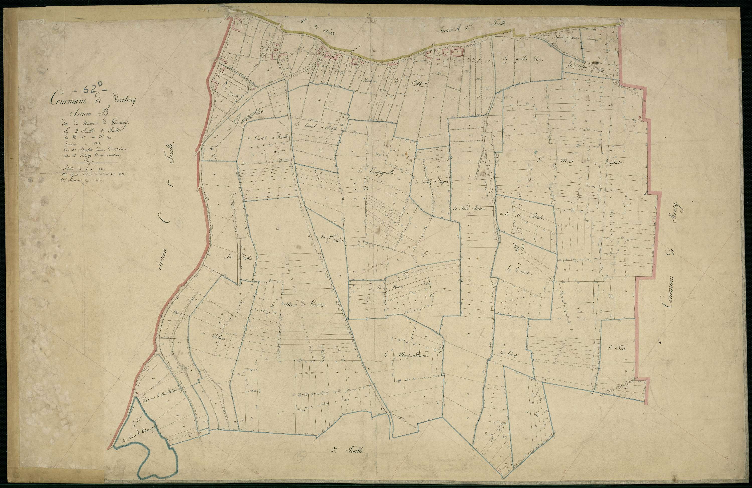 Verchocq - Section B, 1re feuille