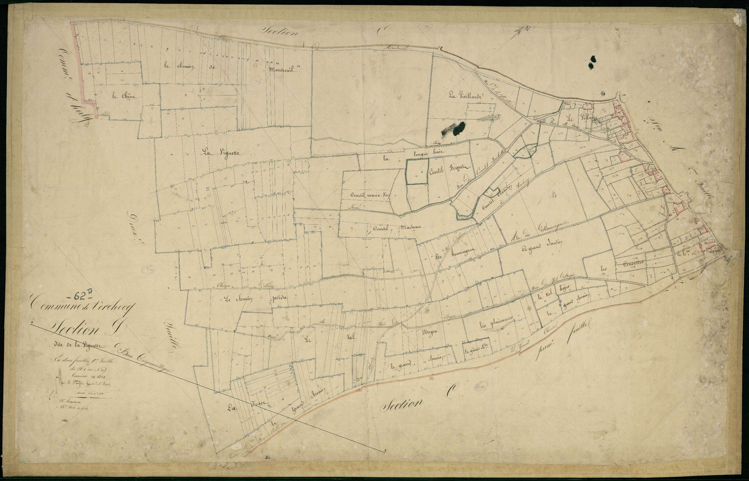 Verchocq - Section D, 1re feuille