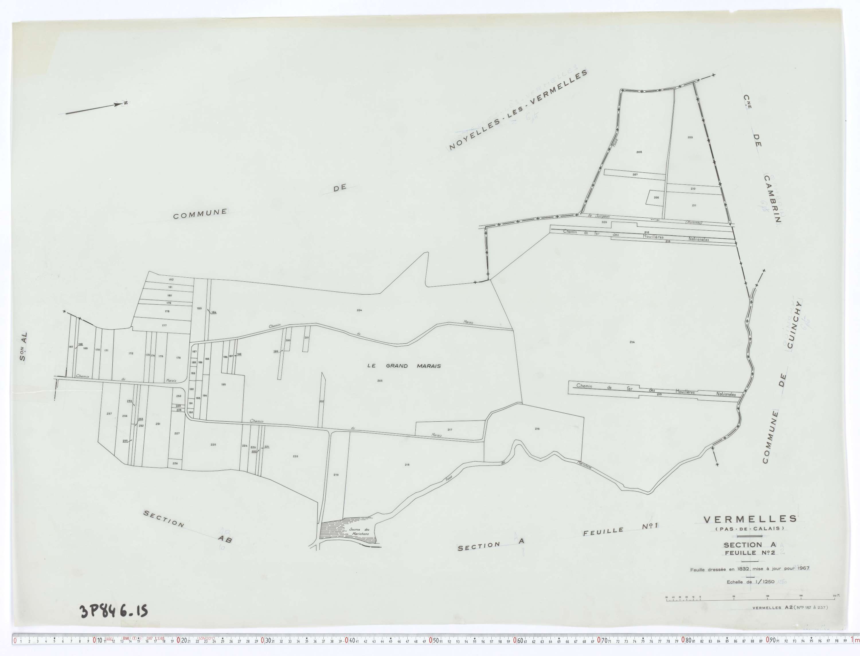 Vermelles - Section A, feuille 2.