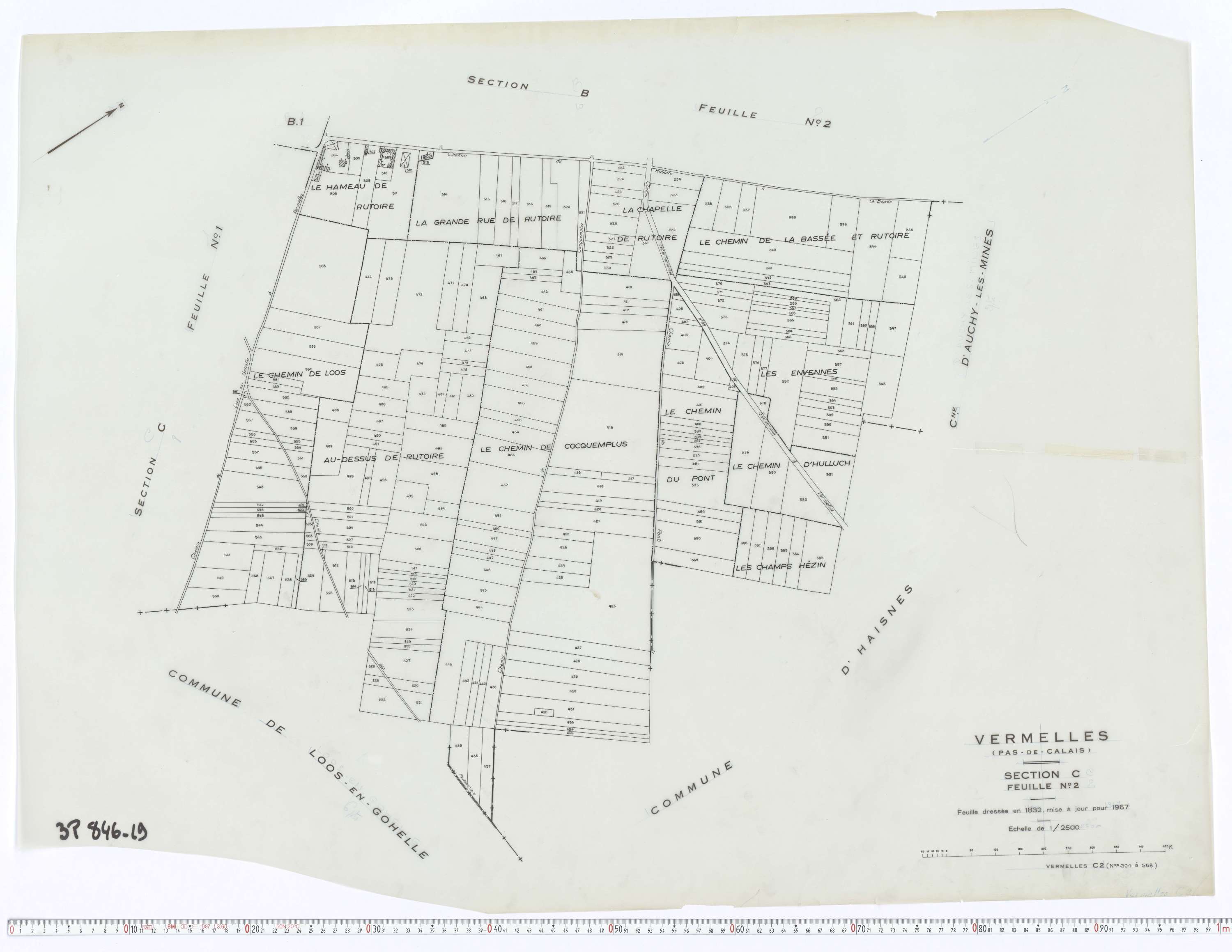 Vermelles - Section C, feuille 2.