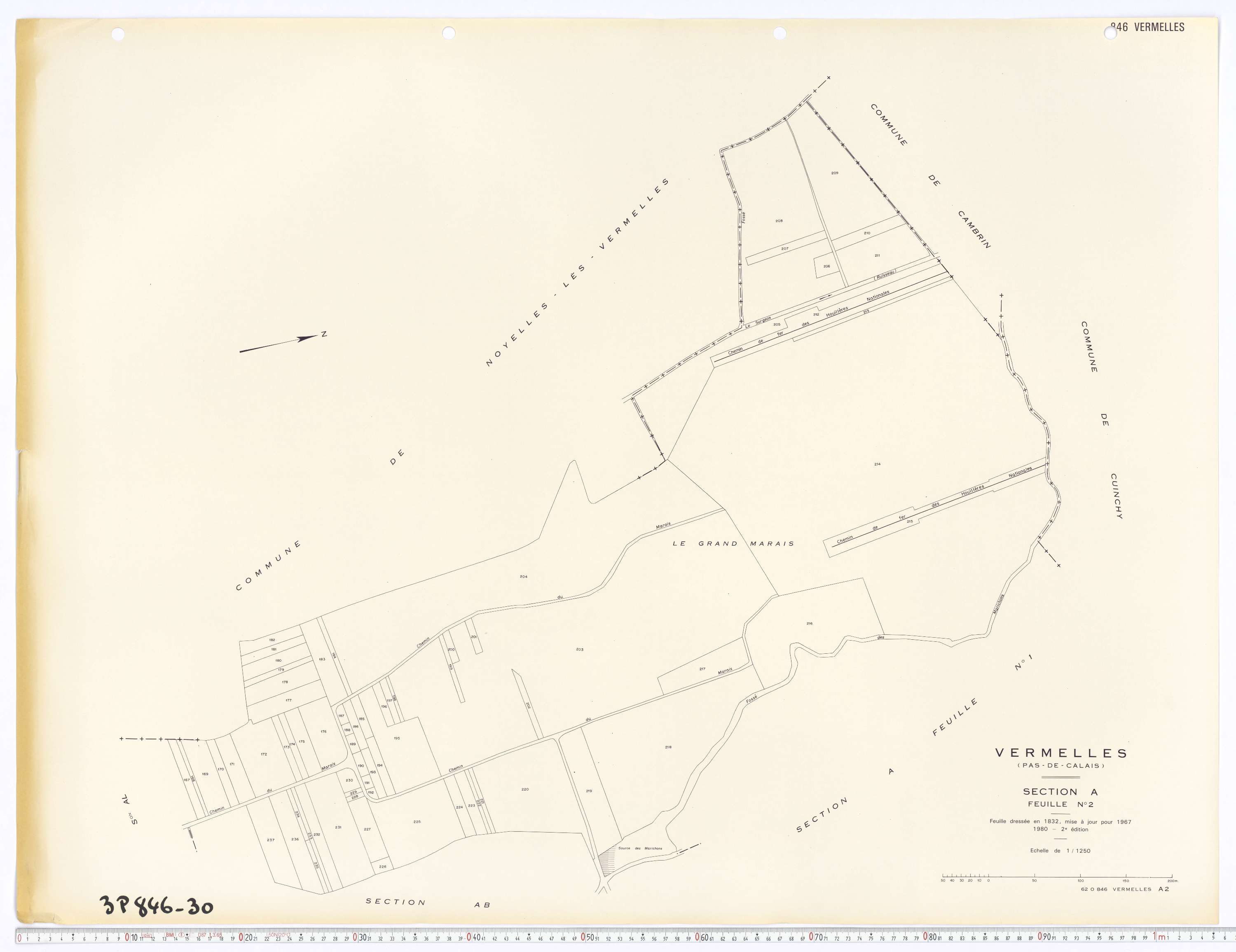 Vermelles - Section A, feuille 2.