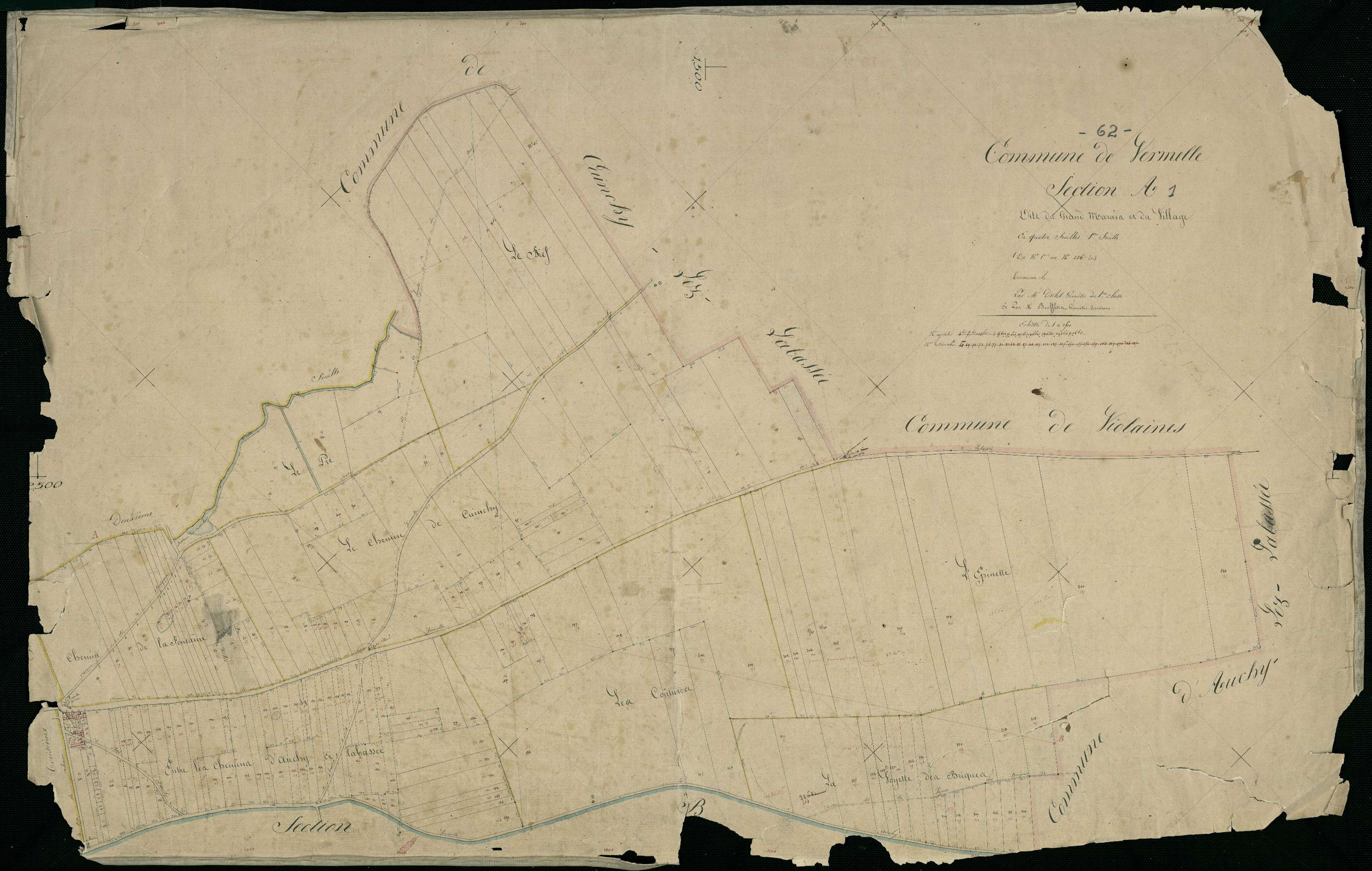Vermelles - Section A, 1re feuille