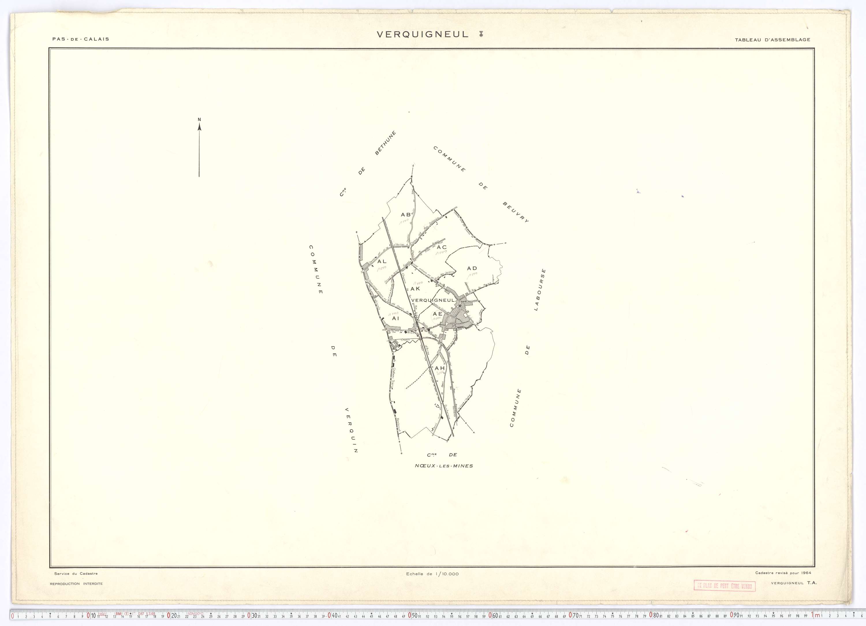 Verquigneul - Tableau d'assemblage.