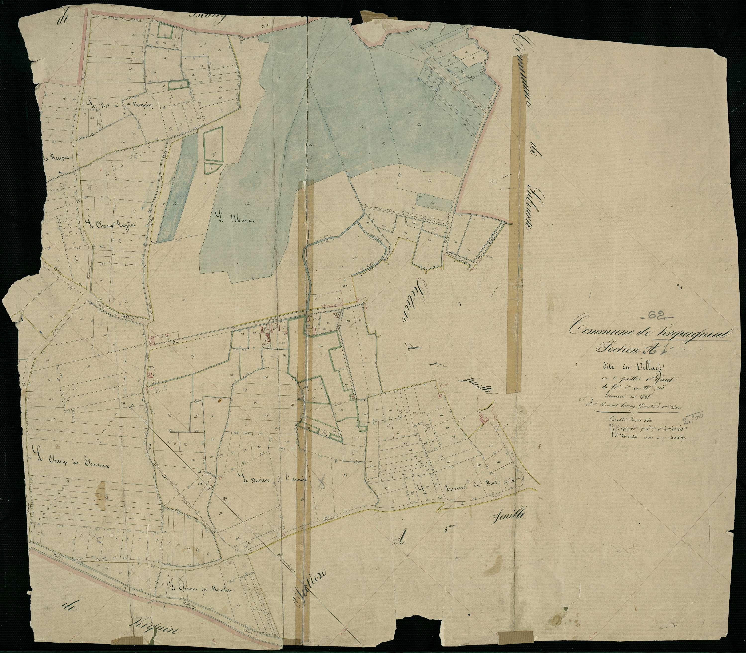 Verquigneul - Section A, 1re feuille