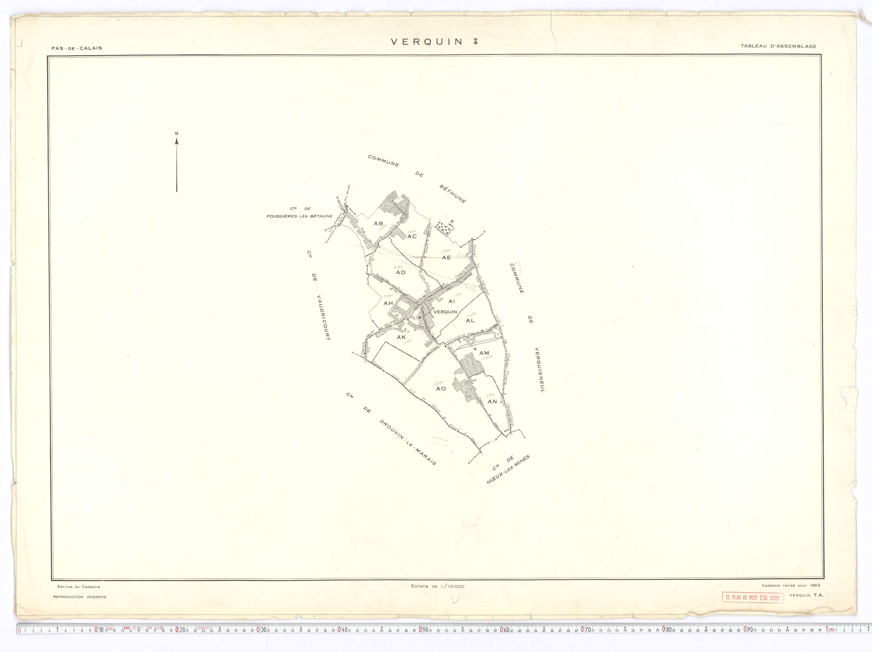 Verquin - Tableau d'assemblage.